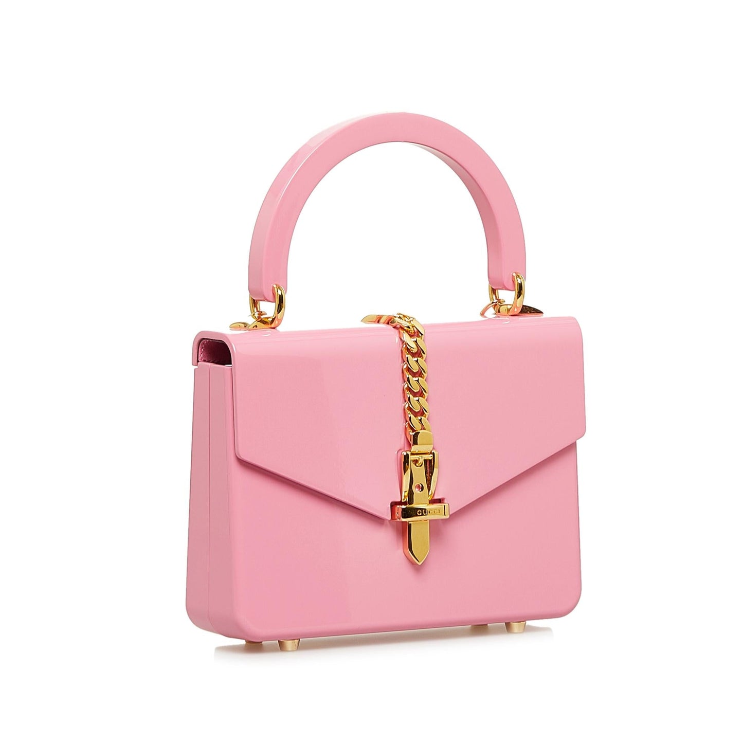 Gucci Plexiglass Sylvie SHG-orVI9i Pink Mini Satchel Bag