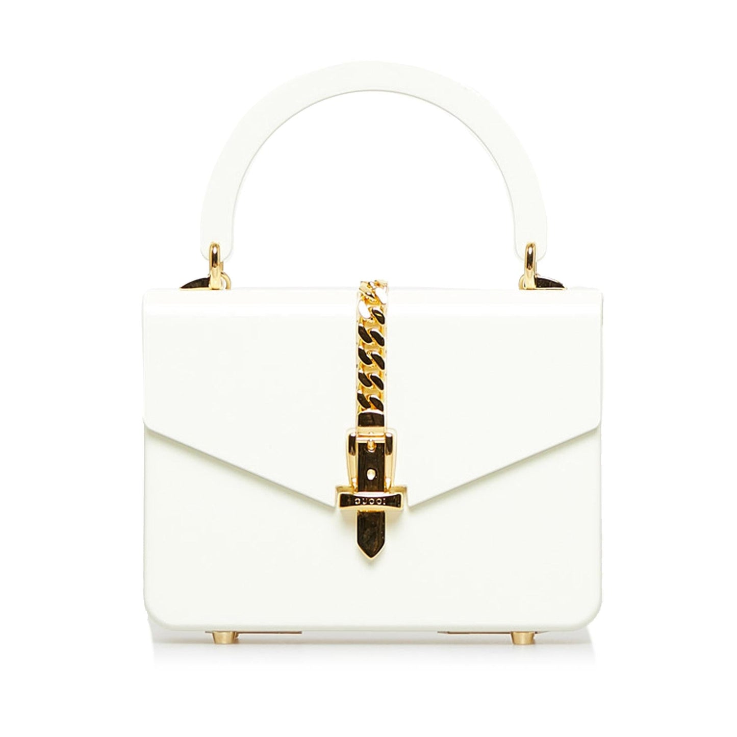 Gucci Plexiglass Sylvie SHG-Q83uco White Mini Satchel Bag