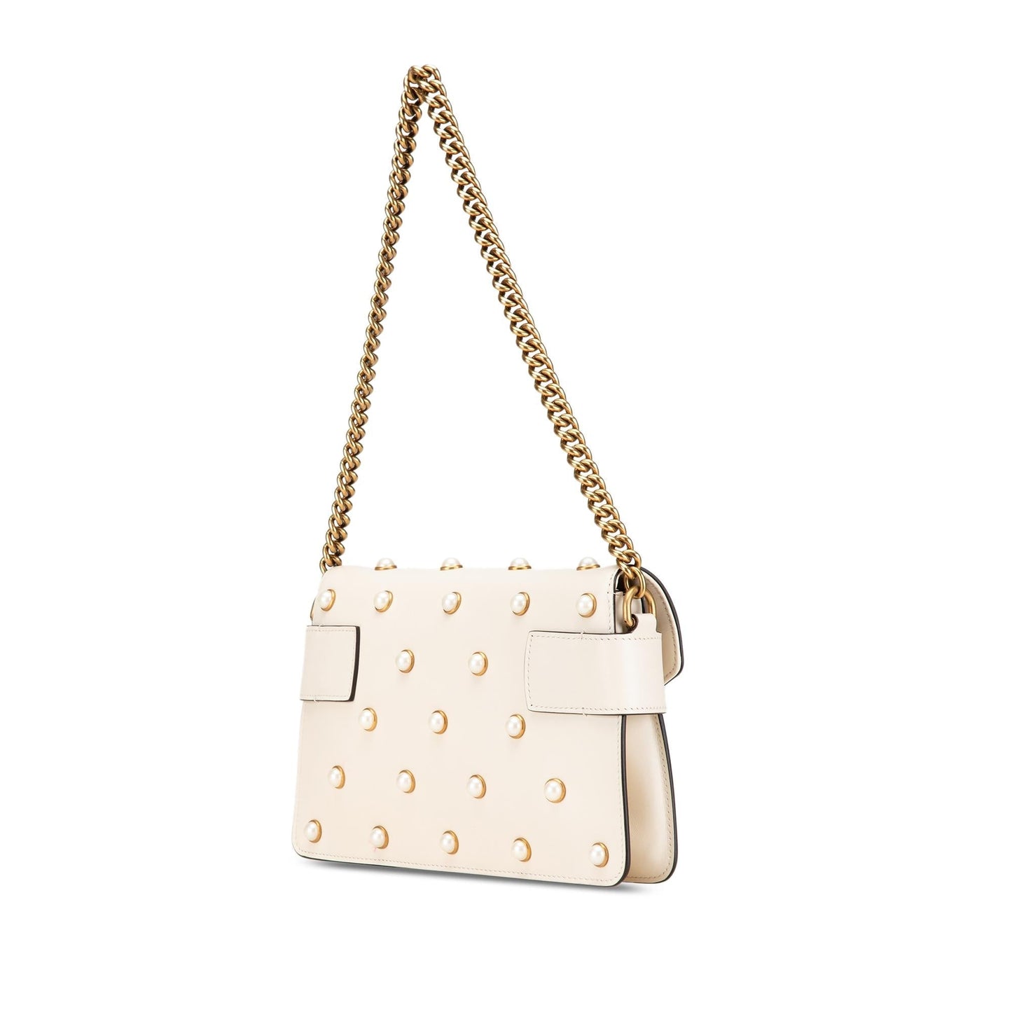 Gucci Queen Margaret Broadway Leather Calf White Mini Satchel Bag
