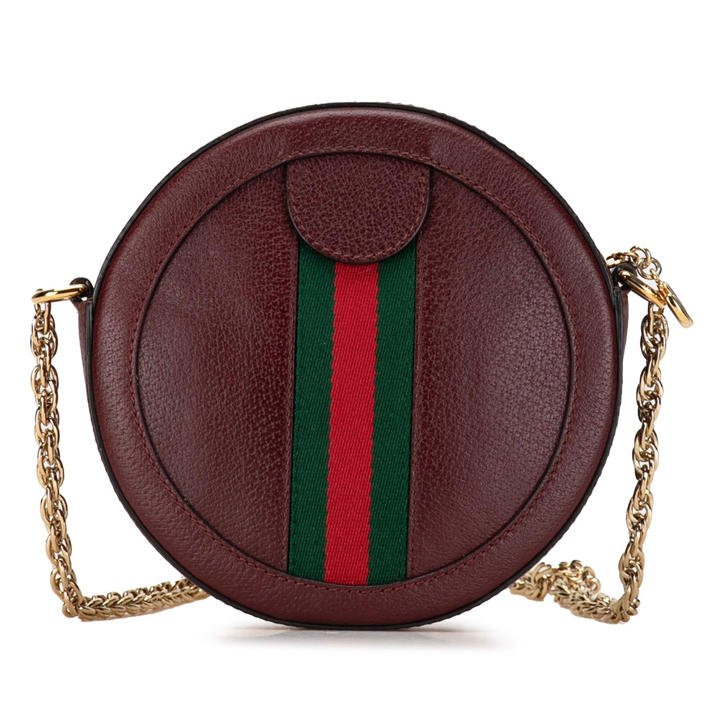 Gucci Round Ophidia SHG-X9STIA Leather Calf Red Mini Crossbody Bag
