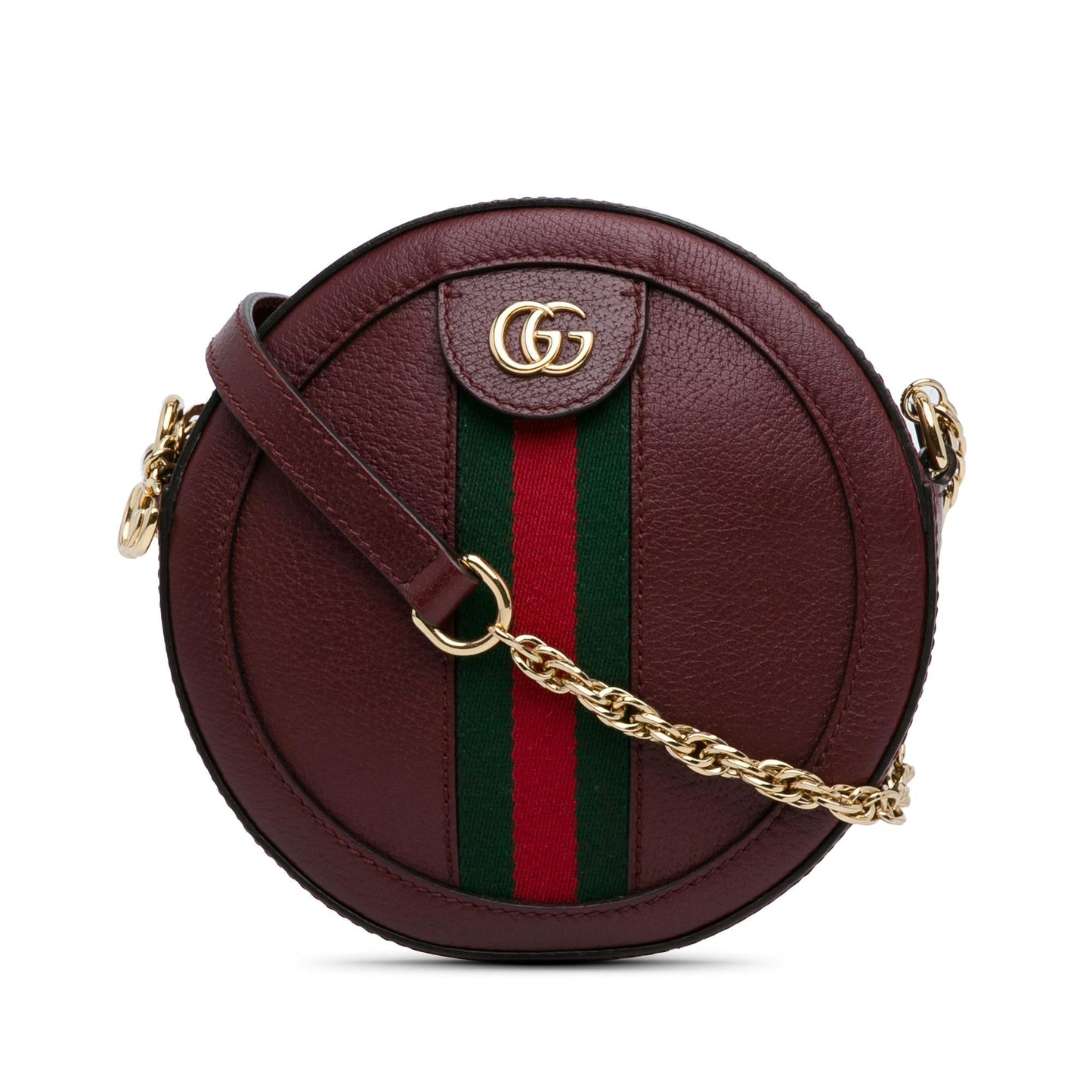 Gucci Round Ophidia SHG-GPbMvF Leather Calf Red Mini Crossbody Bag