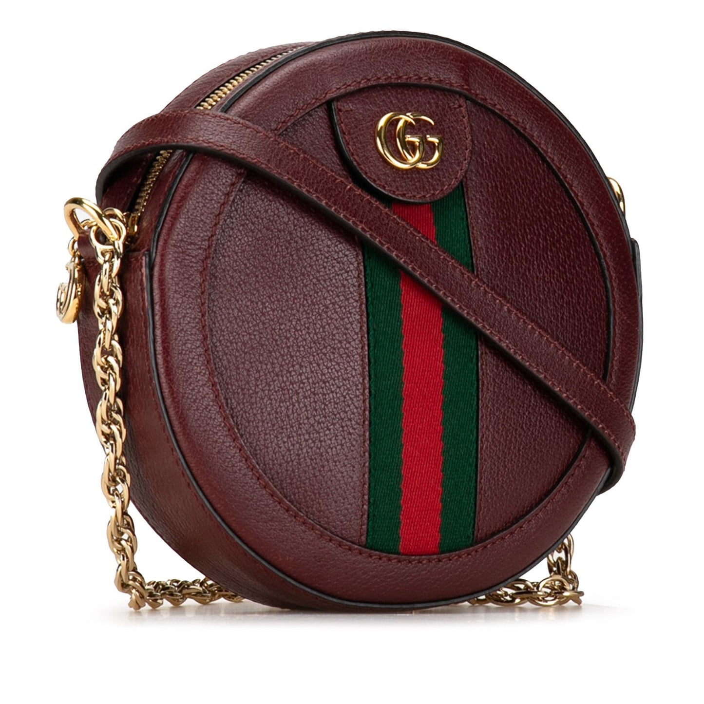 Gucci Round Ophidia SHG-1IdXbq Leather Calf Red Mini Crossbody Bag