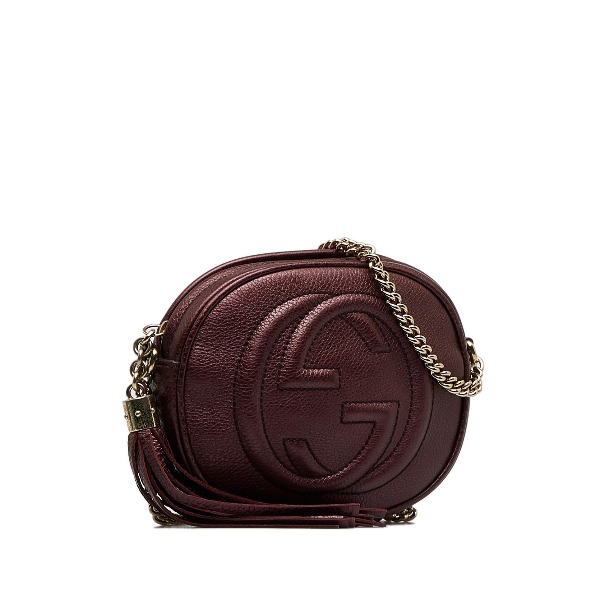 Gucci Soho SHG-Nv9jIP Calf Mini Chain Crossbody Bag