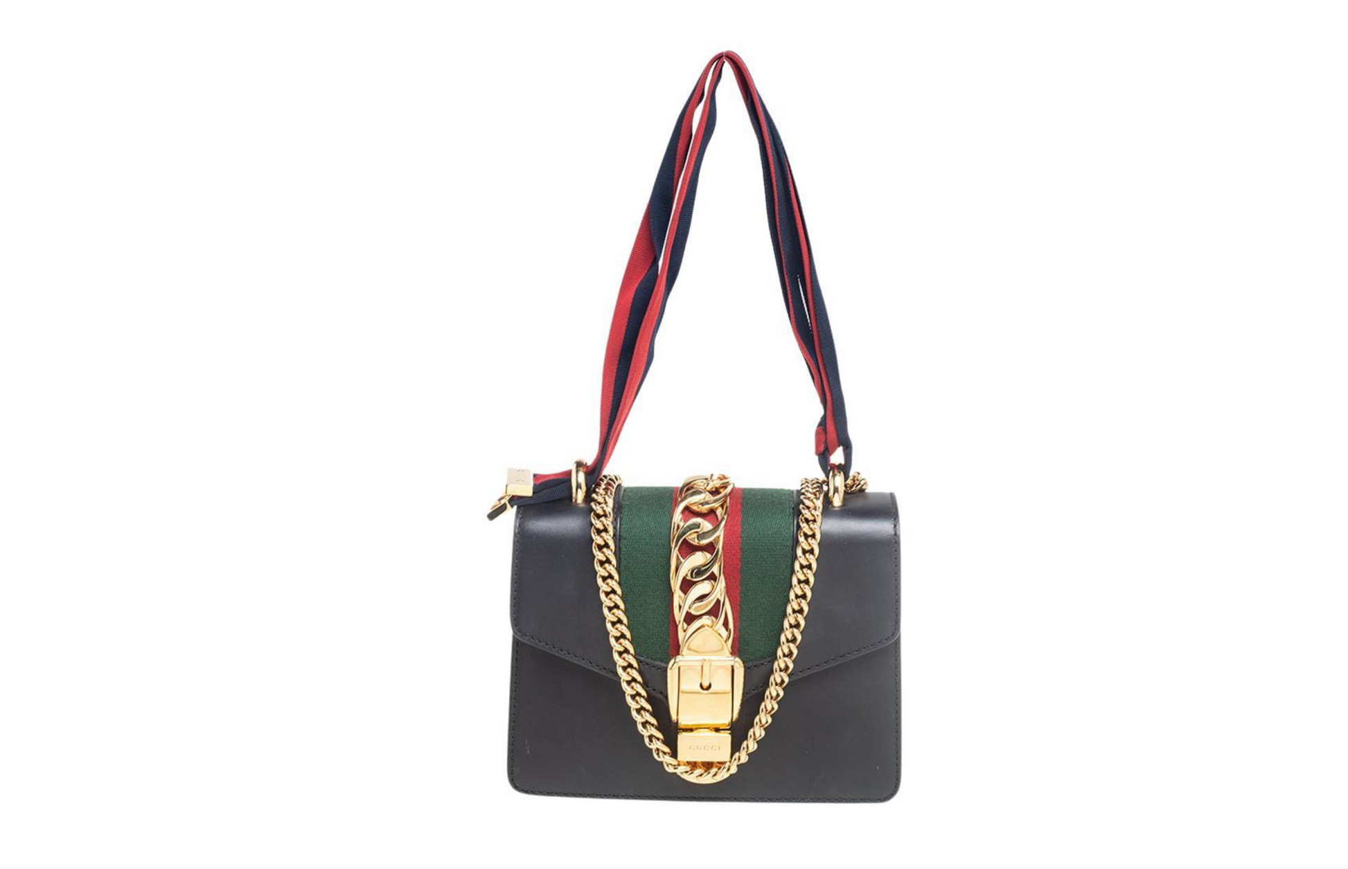Gucci SYLVIE Leather Mini Chain Crossbody Bag