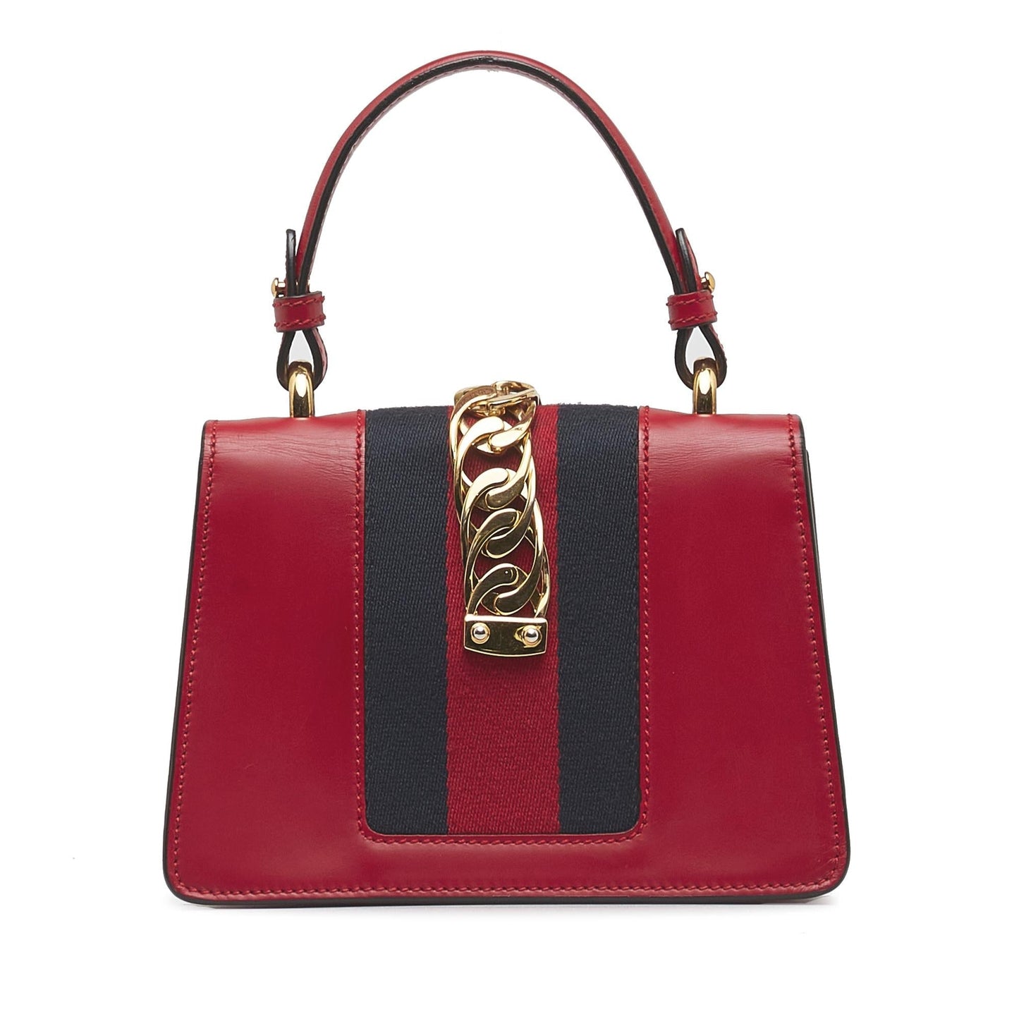 Gucci Sylvie SHG-4t37wi Calf Red Mini Satchel Bag