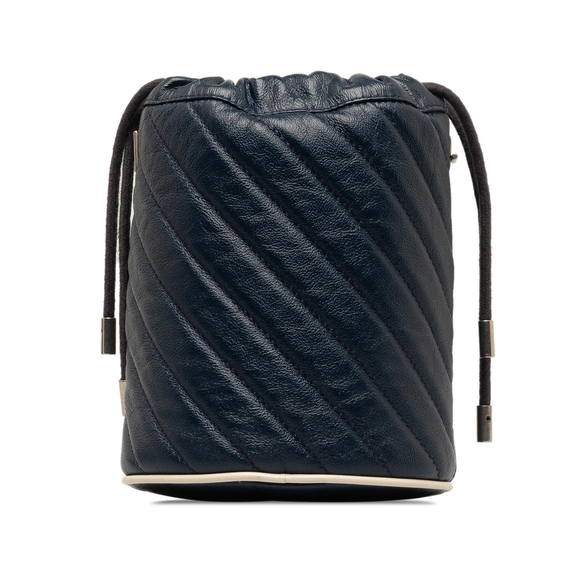 Gucci Torchon GG Marmont SHG-qmVK2y Calf Blue Mini Bucket Shoulder Bag