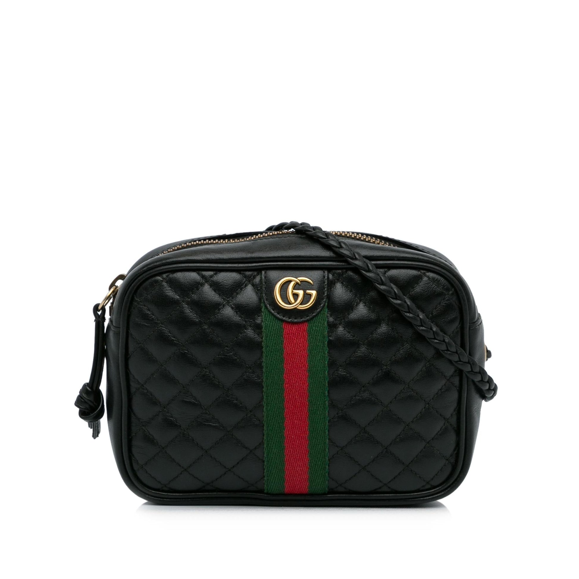 Gucci Trapuntata SHG-7T54dj Calf Black Mini Crossbody Bag