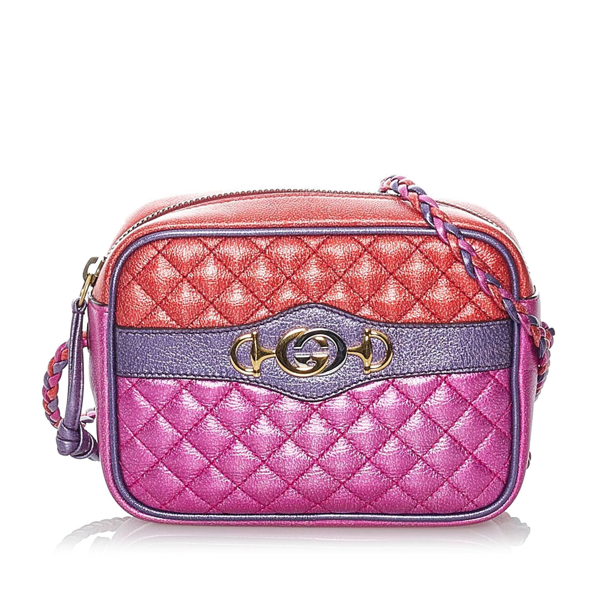 Gucci Trapuntata SHG Leather Calf Pink Mini Crossbody Bag