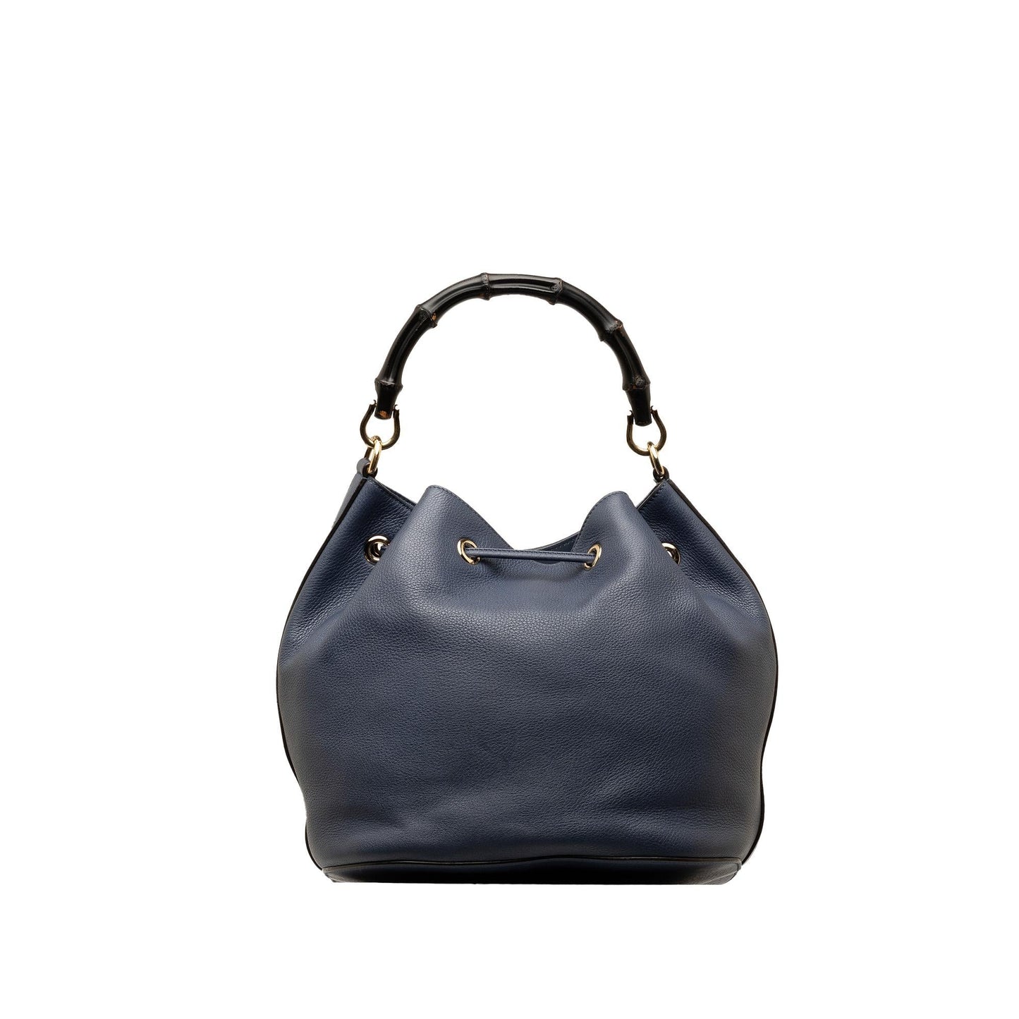 Gucci Miss Bamboo SHG-wpdVi1 Leather Calf Blue Bucket Shoulder Bag