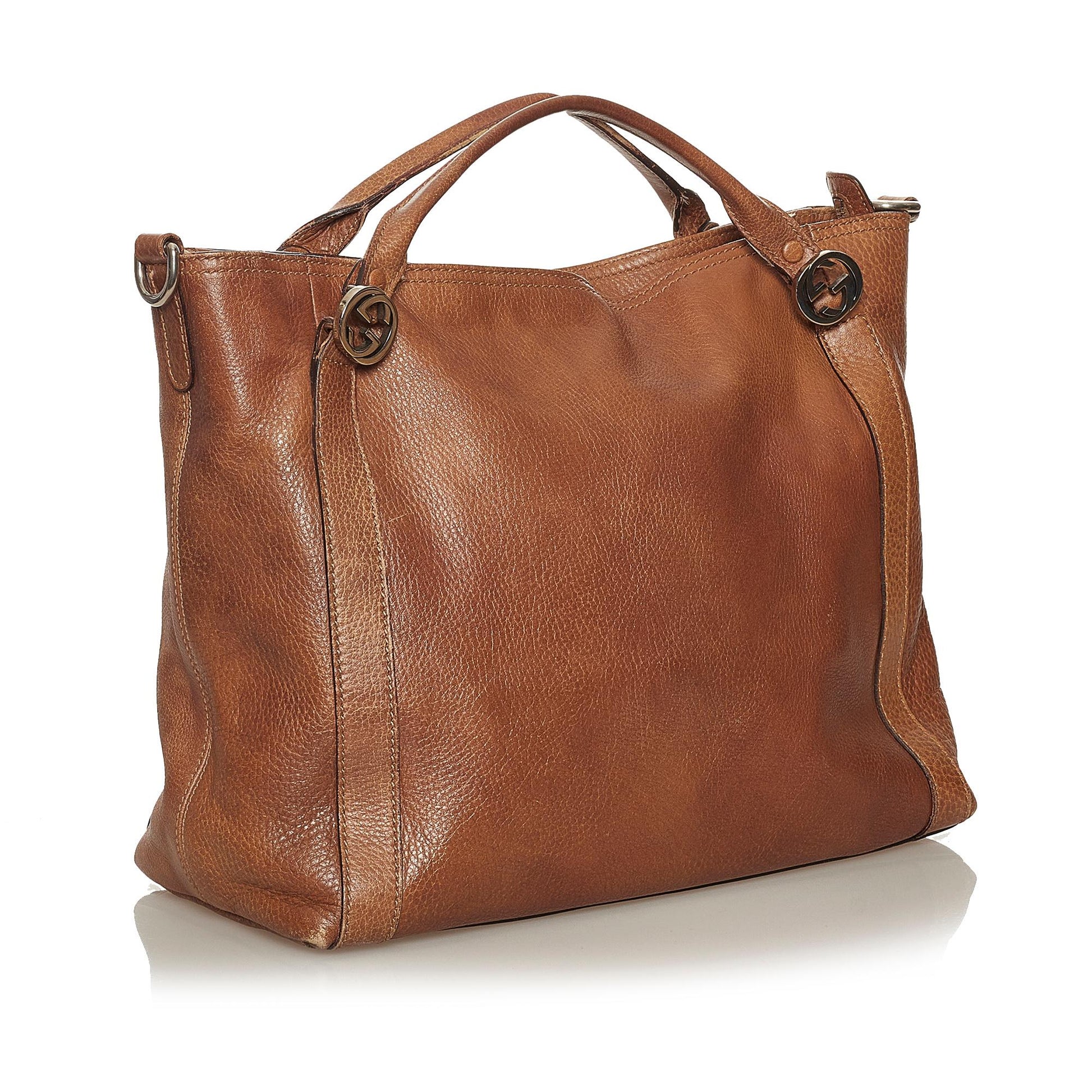 Gucci Miss GG SHG Leather Calf Brown Satchel Bag 5