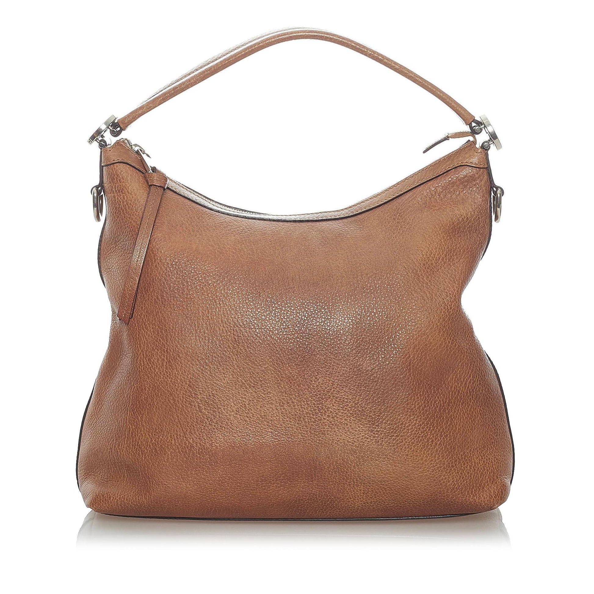 Gucci Miss GG SHG Leather Calf Brown Satchel Bag
