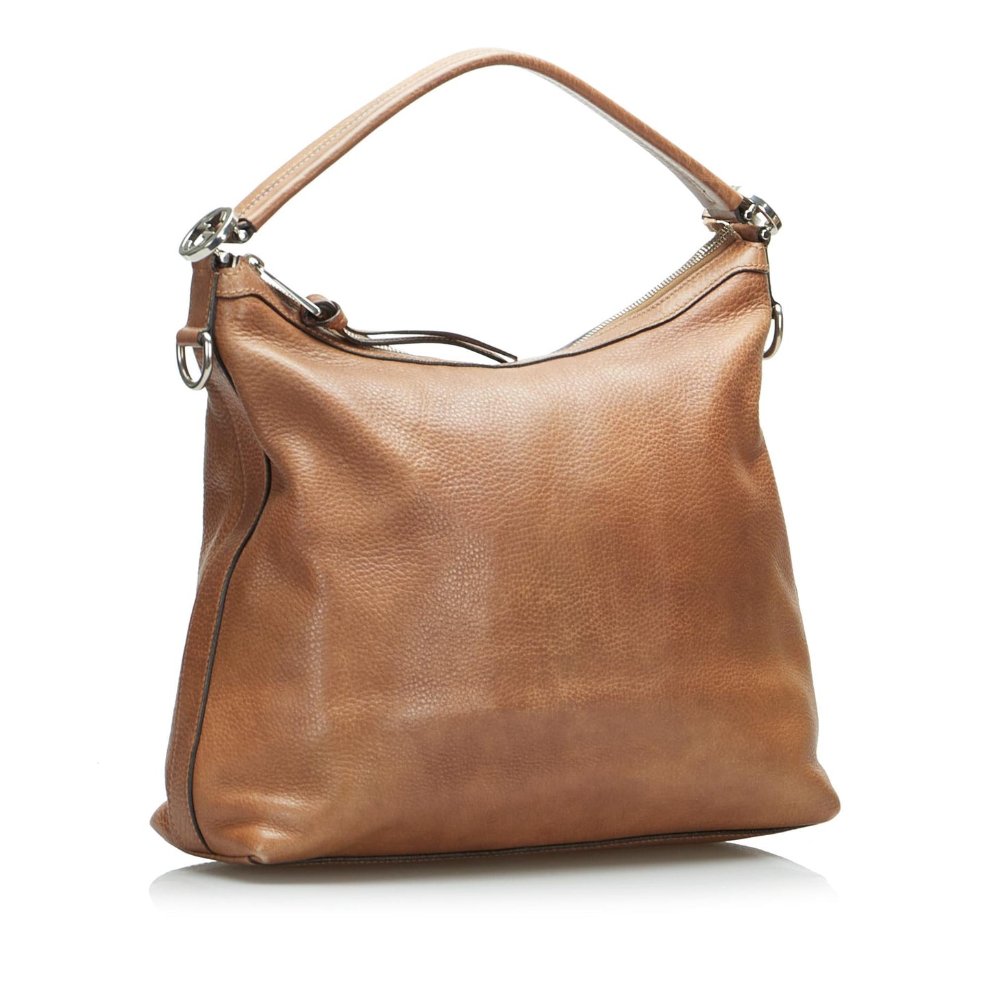 Gucci Miss GG SHG-7ayd0Q Leather Calf Brown Satchel Bag