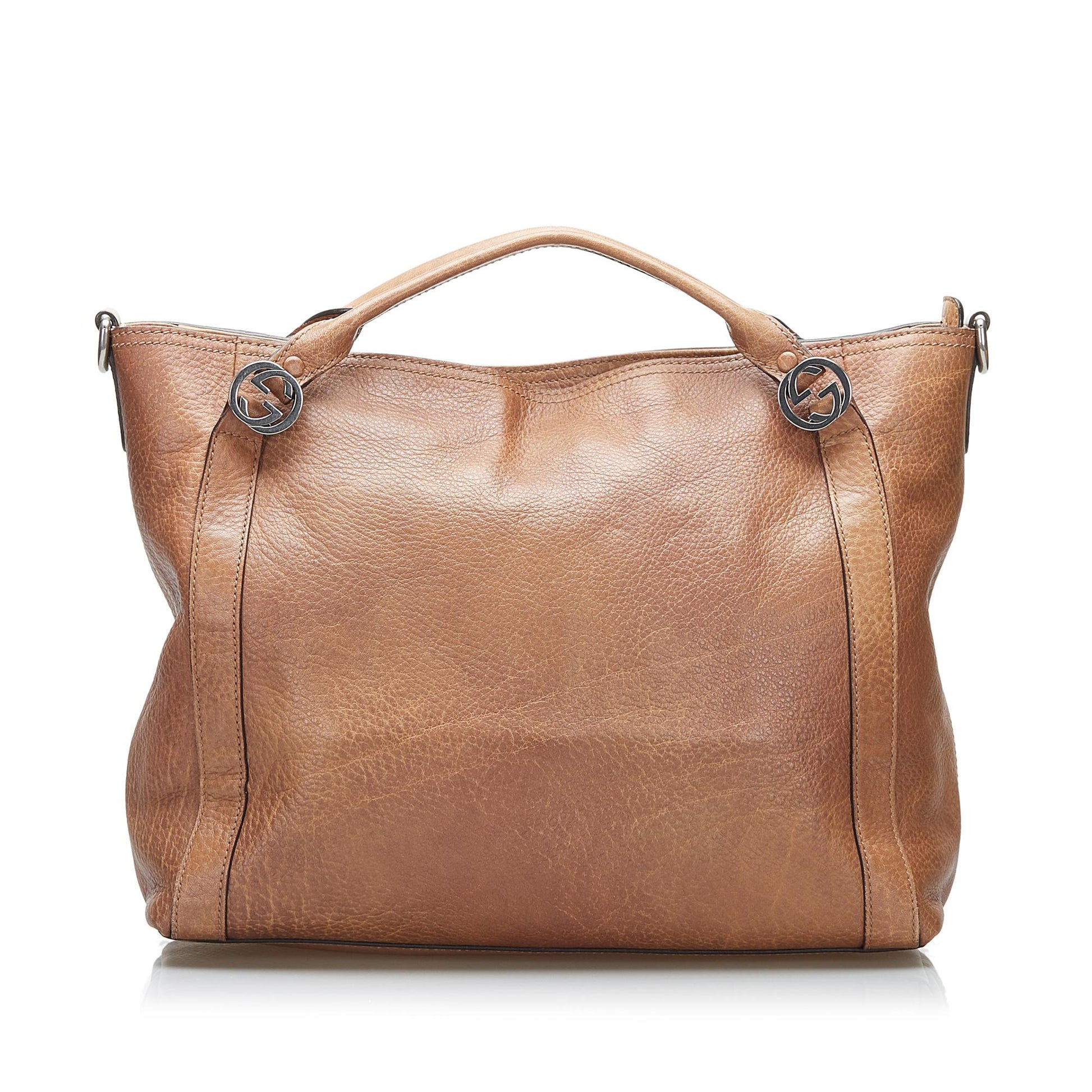 Gucci Miss GG SHG-Y1qpji Calf Brown Satchel Bag