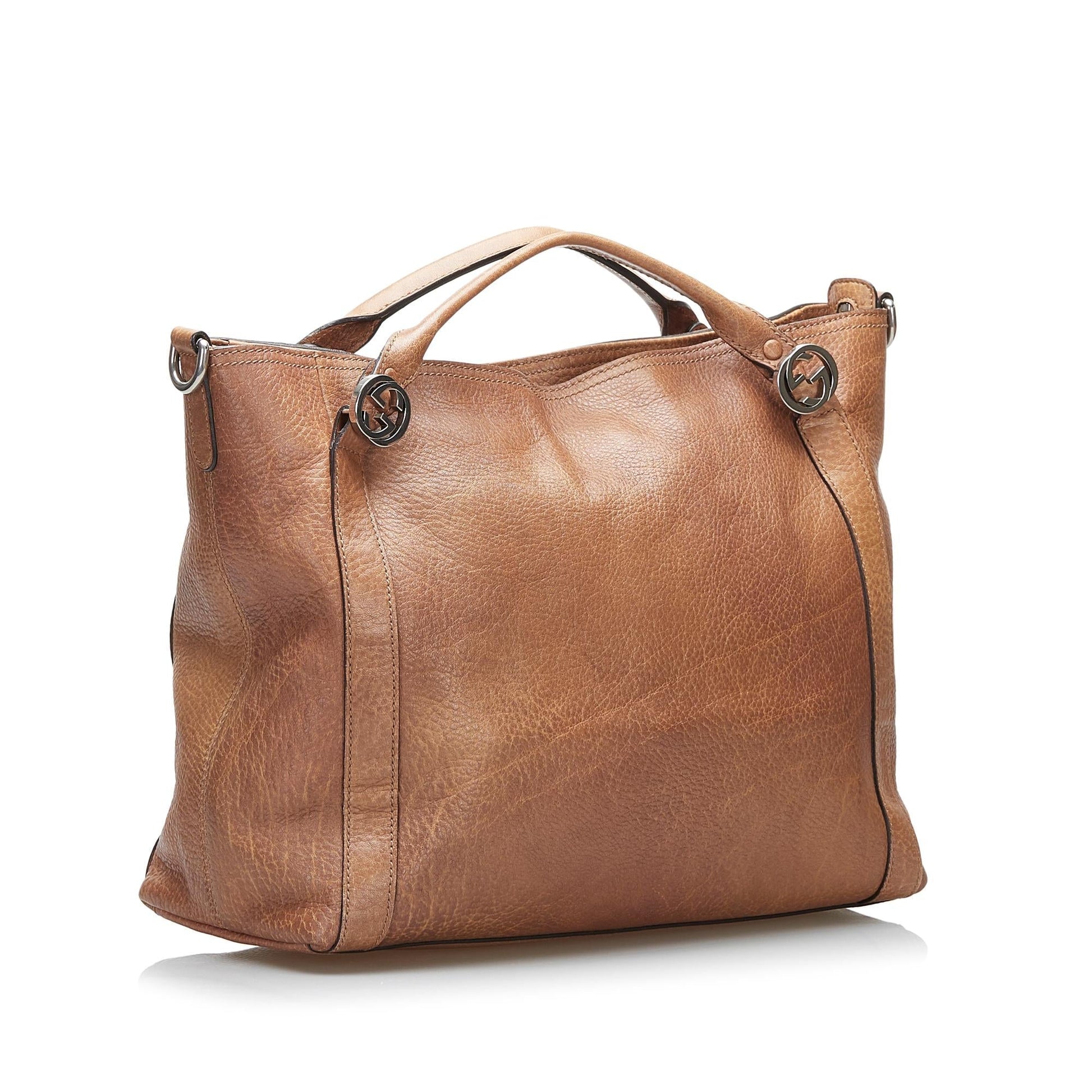 Gucci Miss GG SHG-Y1qpji Calf Brown Satchel Bag