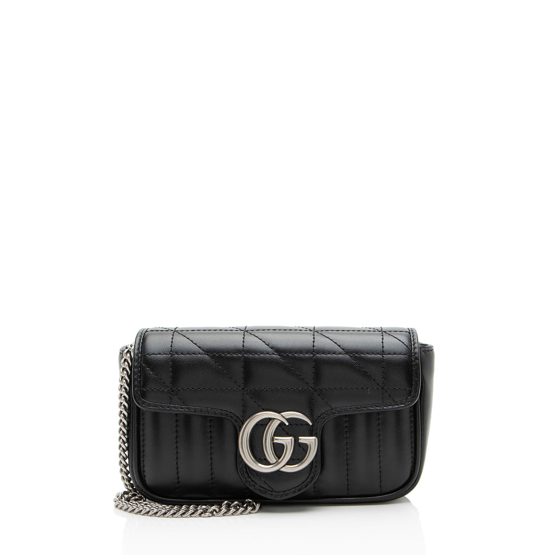 Gucci Mixed GG Marmont Aria Matelasse Leather Mini Flap Crossbody Bag