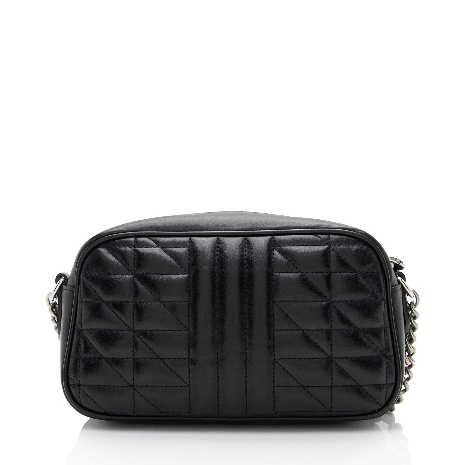 Gucci Mixed GG Marmont Aria Matelasse Leather Black Small Crossbody Bag