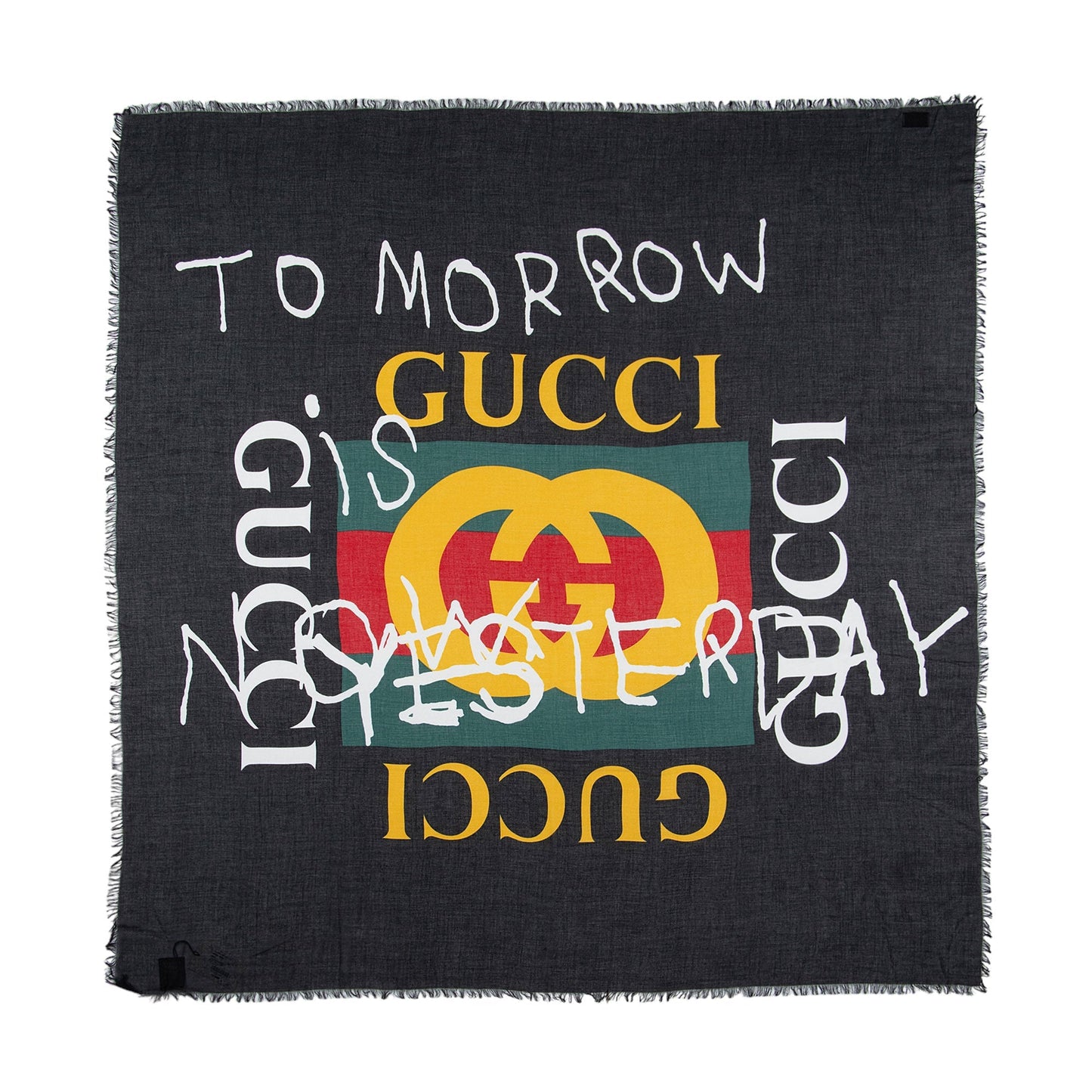 Gucci Modal Silk Tomorrow Is Now Black Handbag