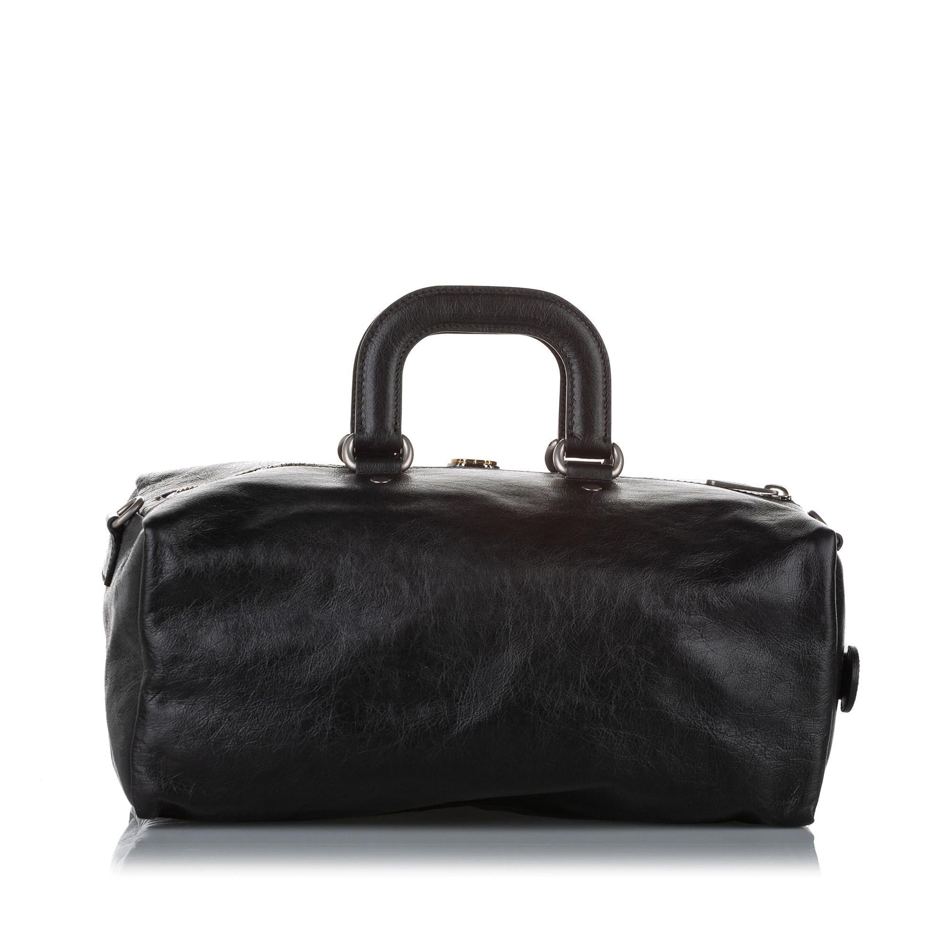 Gucci Morpheus SHG Leather Calf Black Satchel Bag