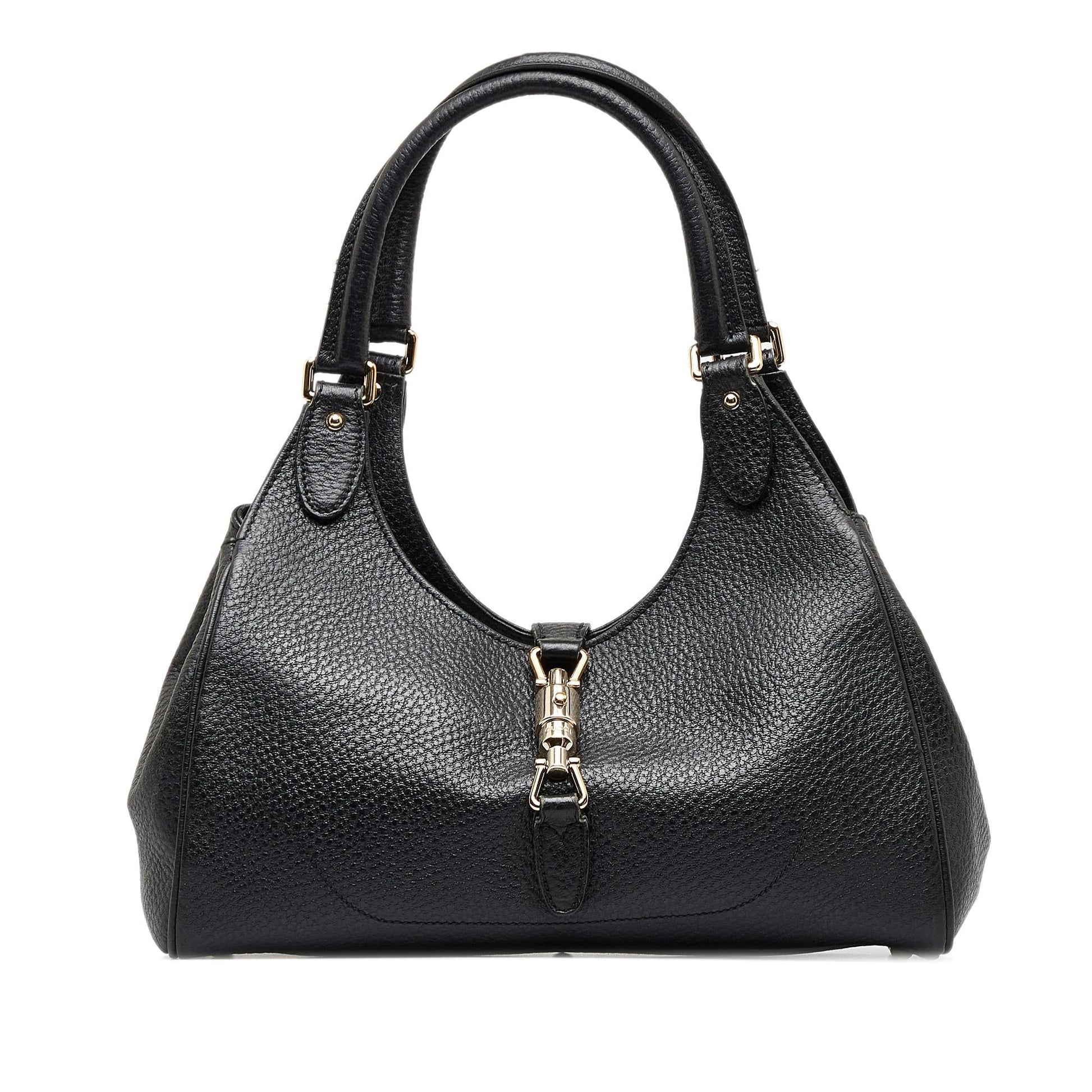 Gucci New Jackie SHG-QKS46s Calf Black Satchel Bag