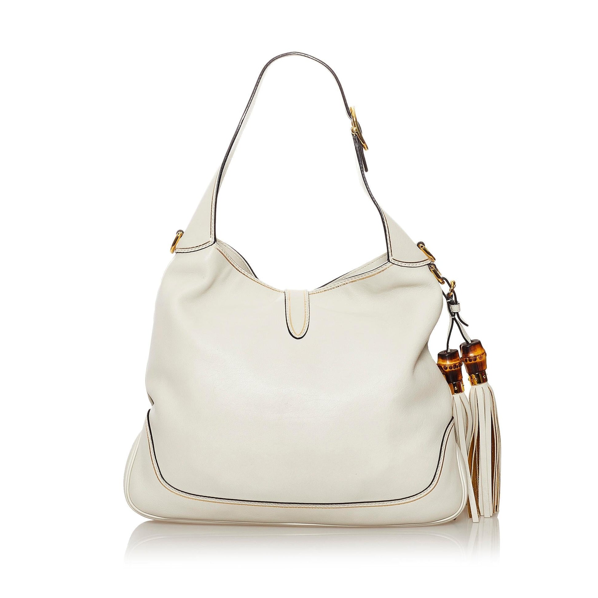Gucci New Jackie SHG Leather Calf White Satchel Bag