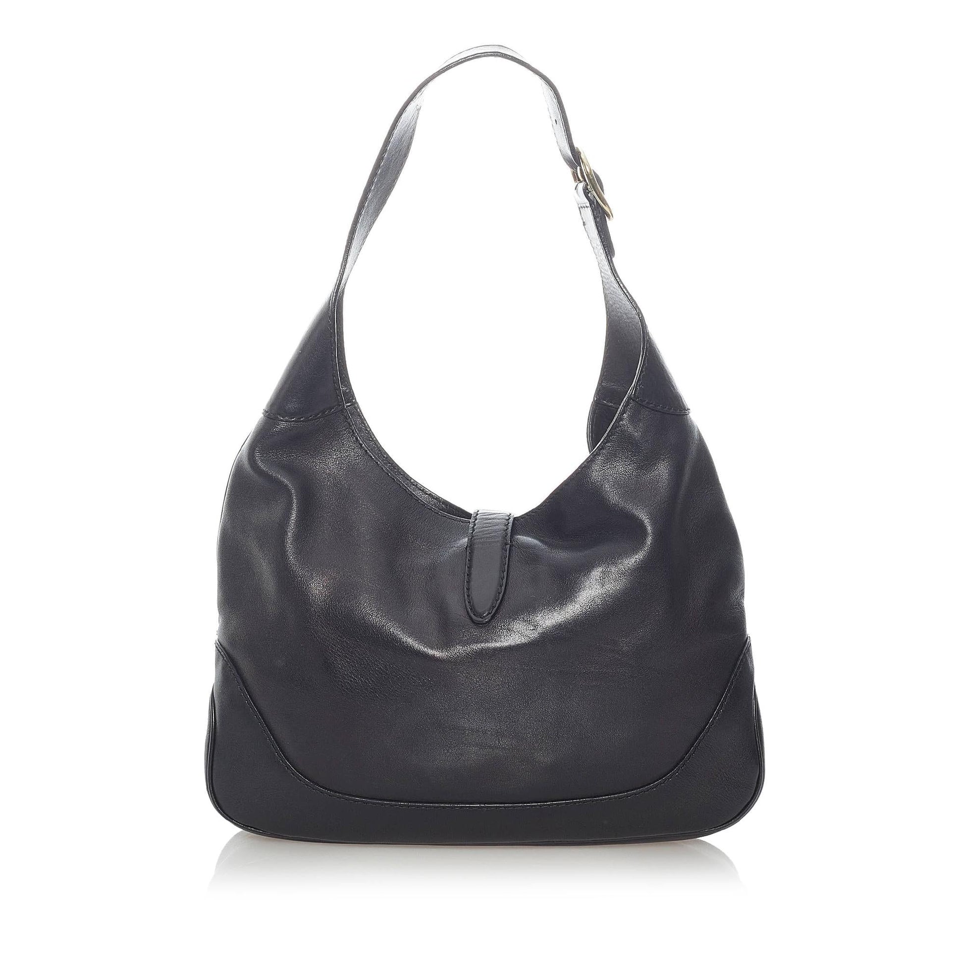 Gucci New Jackie SHG Leather Calf Black Shoulder Bag Bag Shg