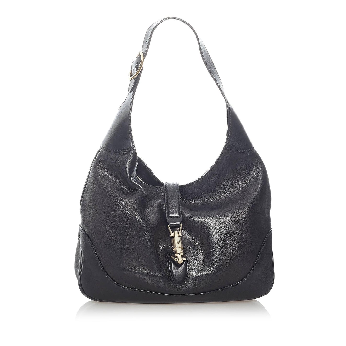 Gucci New Jackie SHG Leather Calf Black Shoulder Bag Bag Shg