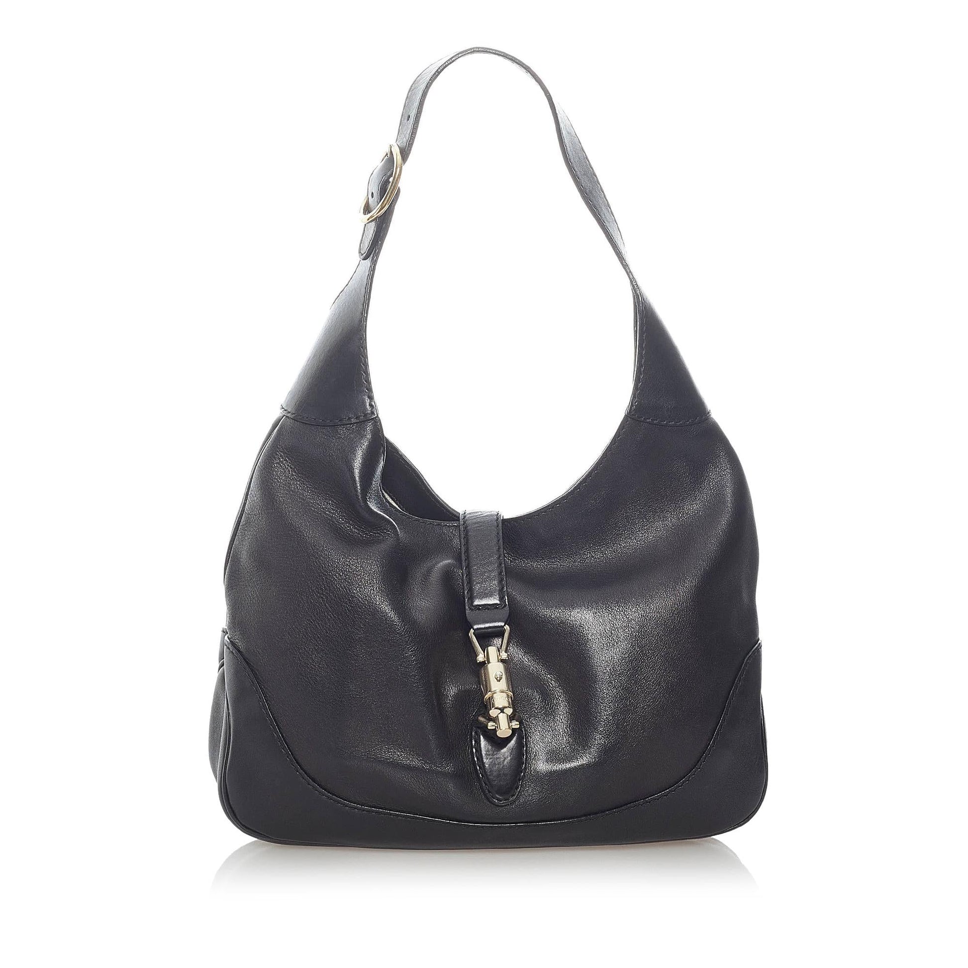Gucci New Jackie SHG Leather Calf Black Shoulder Bag Bag Shg