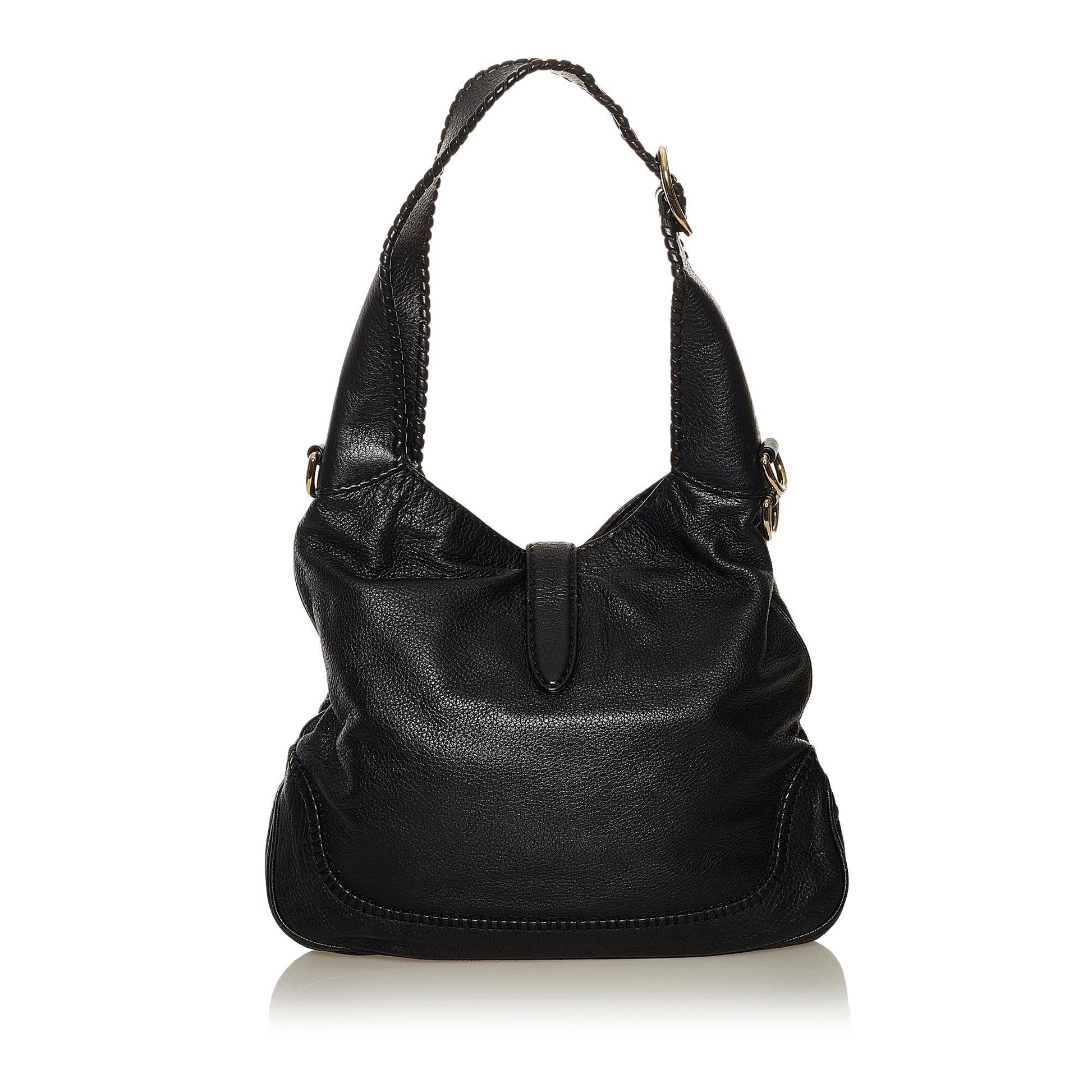 Gucci New Jackie SHG Leather Calf Black Shoulder Bag
