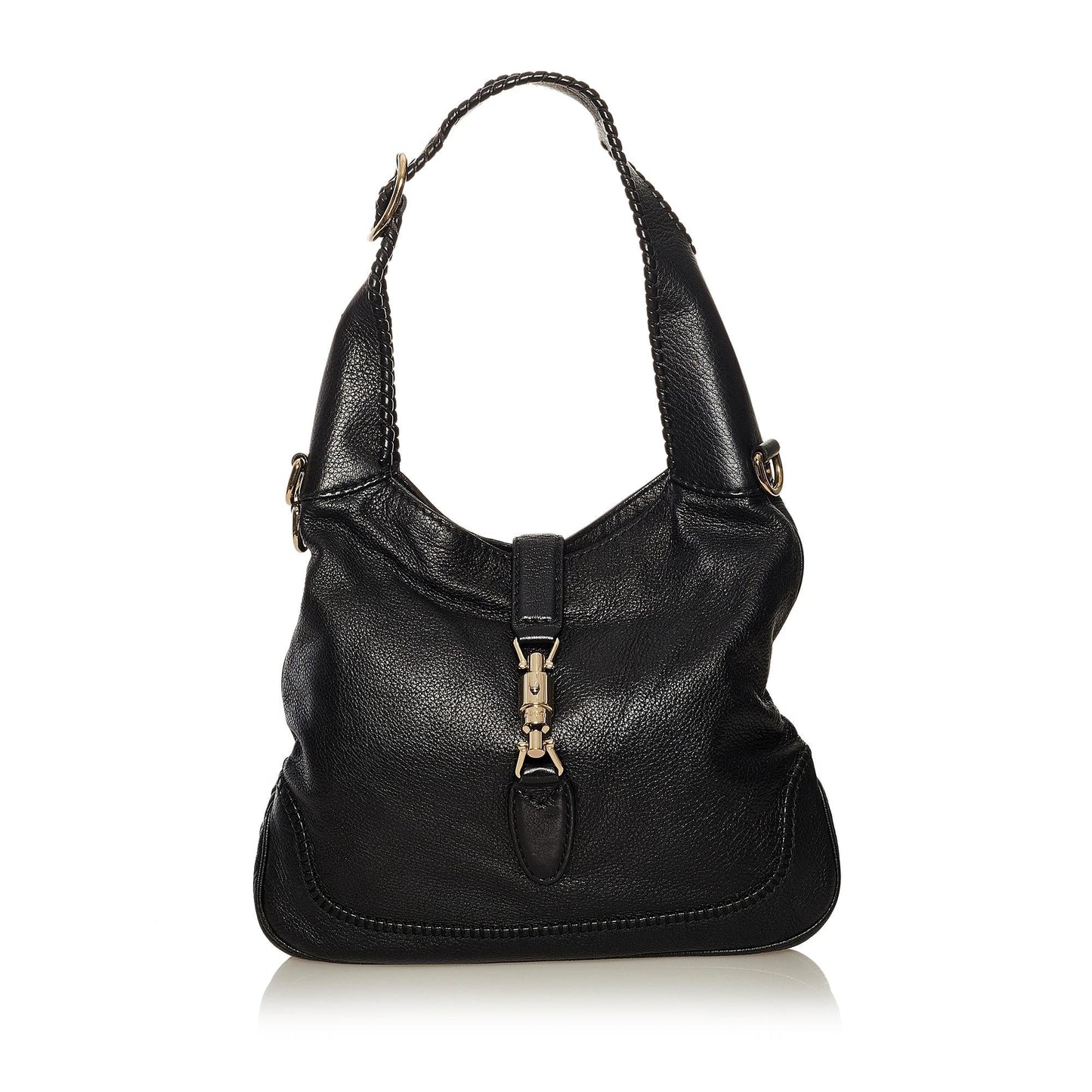 Gucci New Jackie SHG Leather Calf Black Shoulder Bag