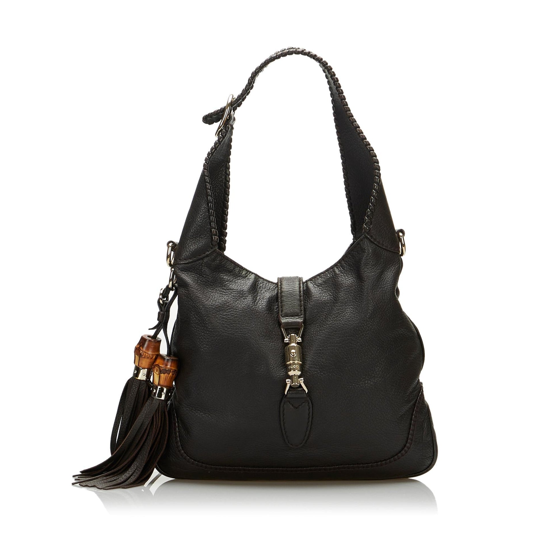Gucci New Jackie SHG-tedlcu Calf Brown Satchel Bag