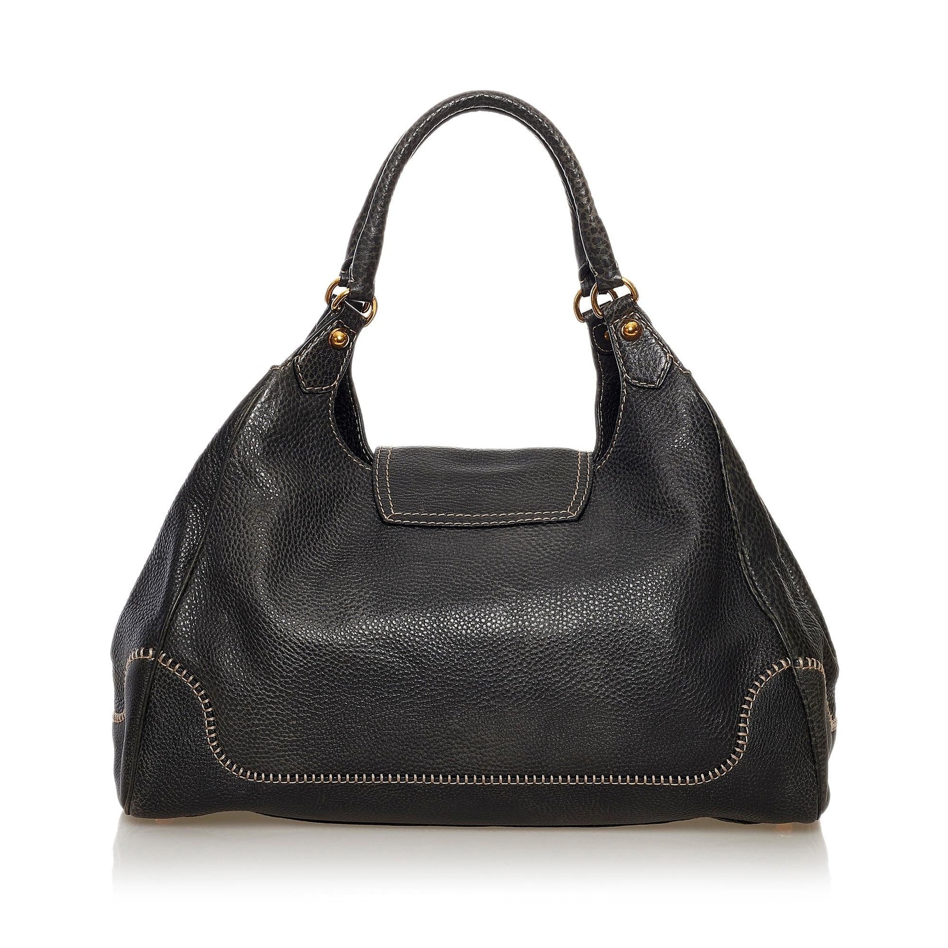 Gucci New Pelham SHG Leather Calf Black Satchel Bag