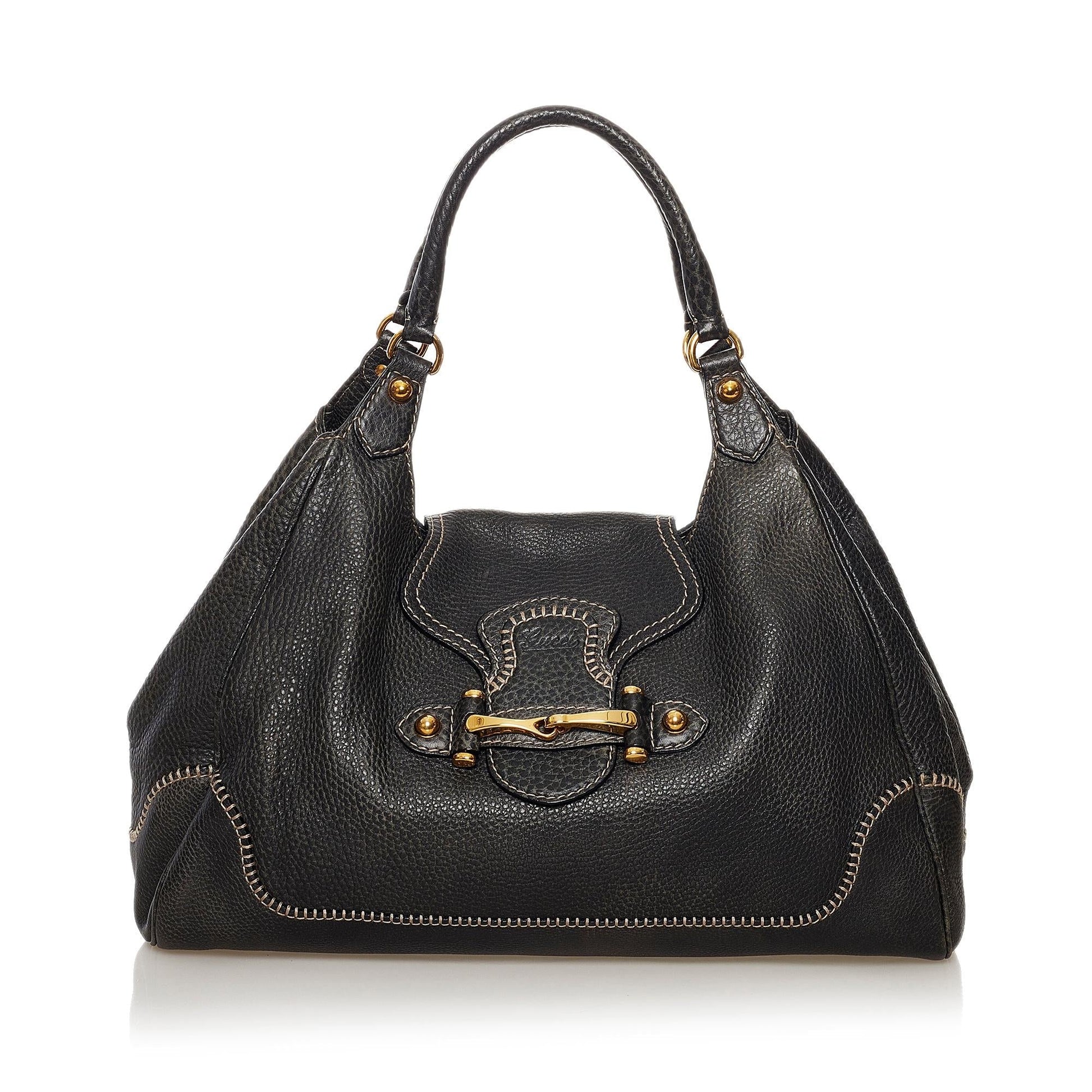 Gucci New Pelham SHG Leather Calf Black Satchel Bag
