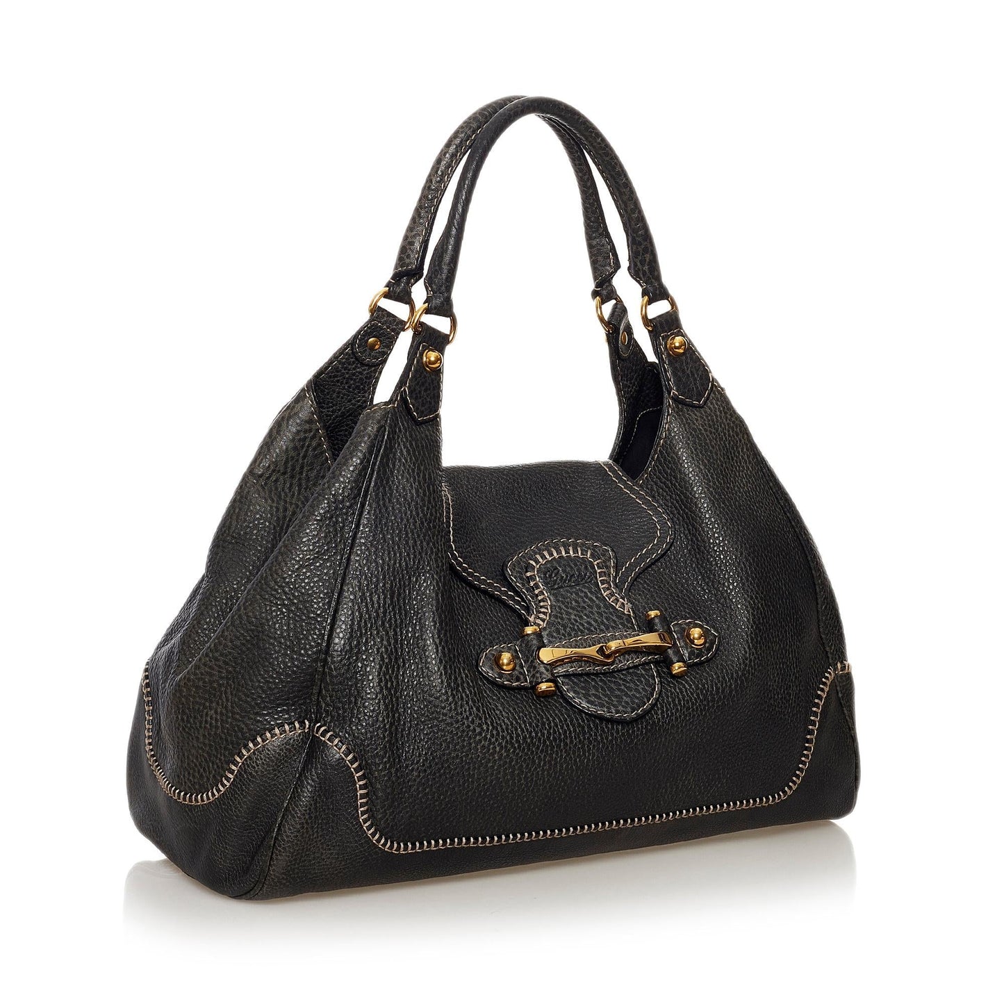 Gucci New Pelham SHG Leather Calf Black Satchel Bag