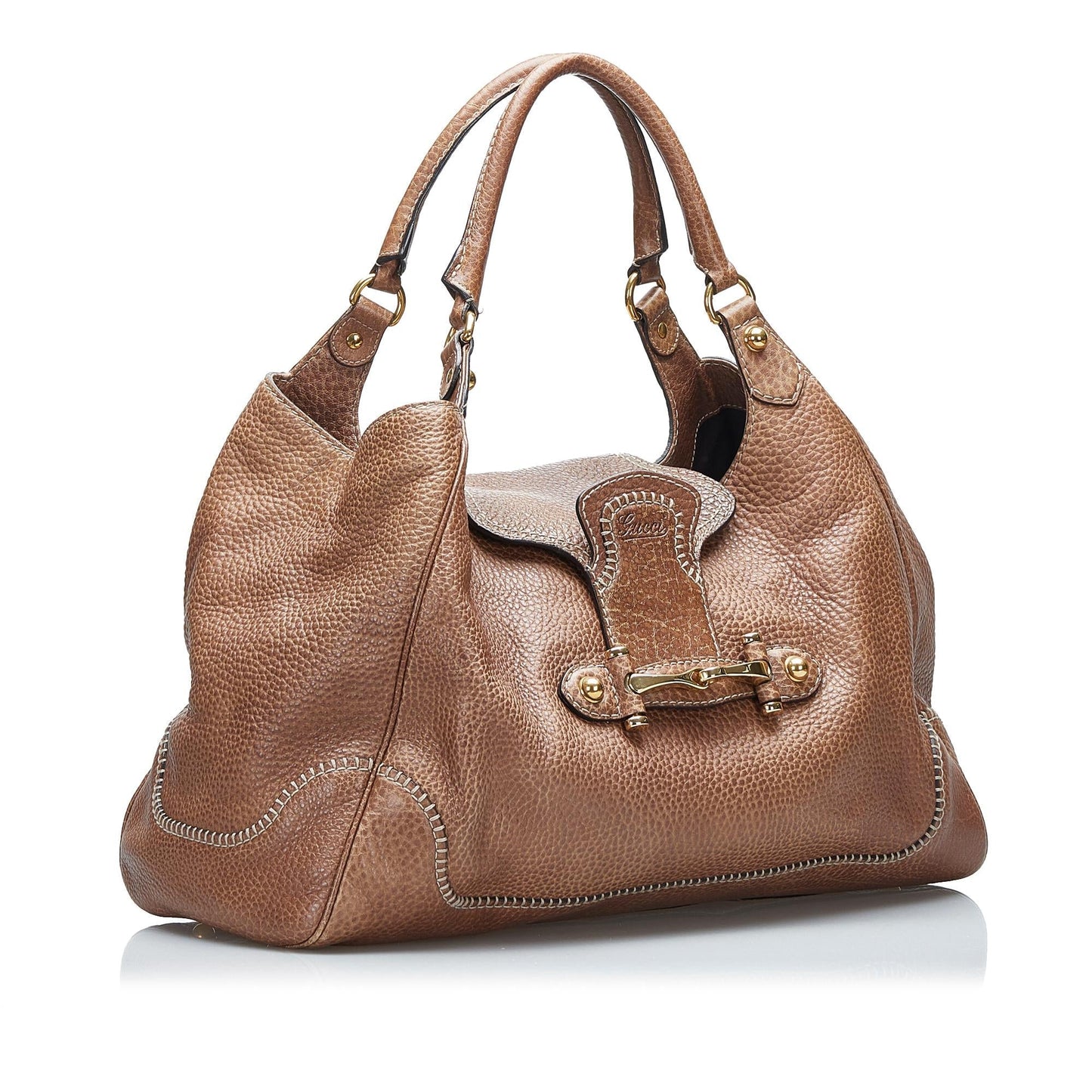 Gucci New Pelham SHG-JL7PUN Calf Brown Shoulder Bag