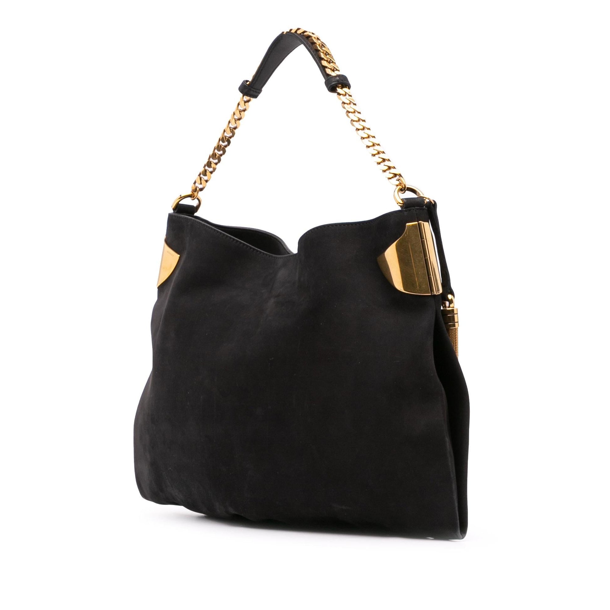 Gucci Nubuck Leather Black Shoulder Bag Bag 1