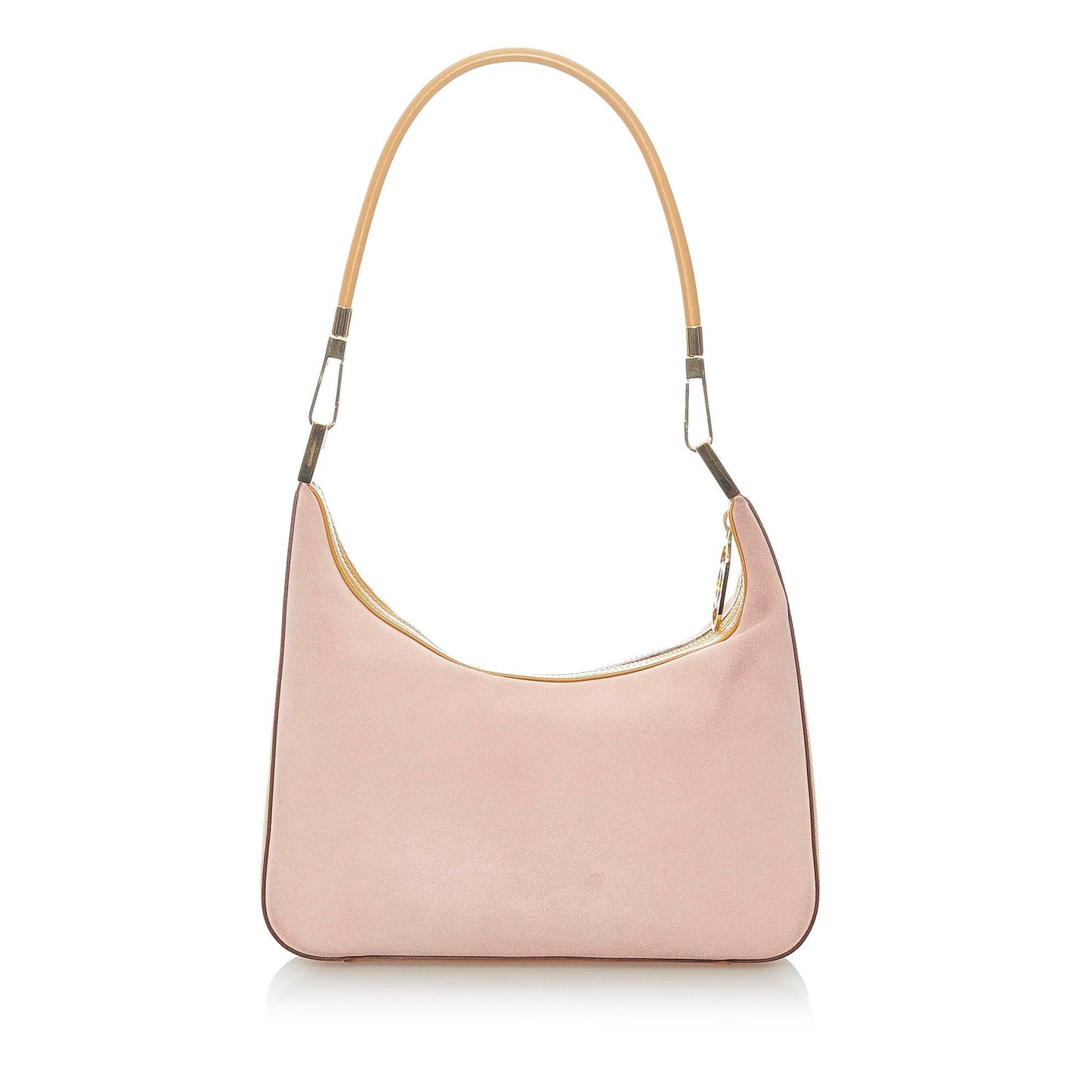 Gucci Nubuck SHG Leather Brown Pink Shoulder Bag