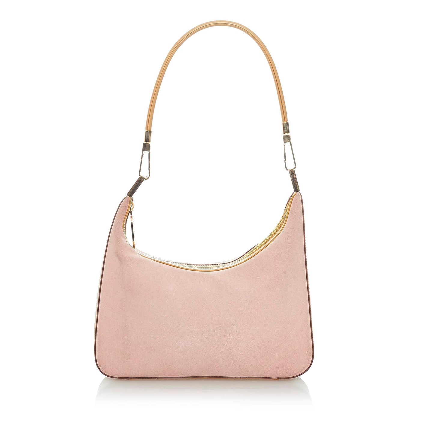 Gucci Nubuck SHG Leather Brown Pink Shoulder Bag