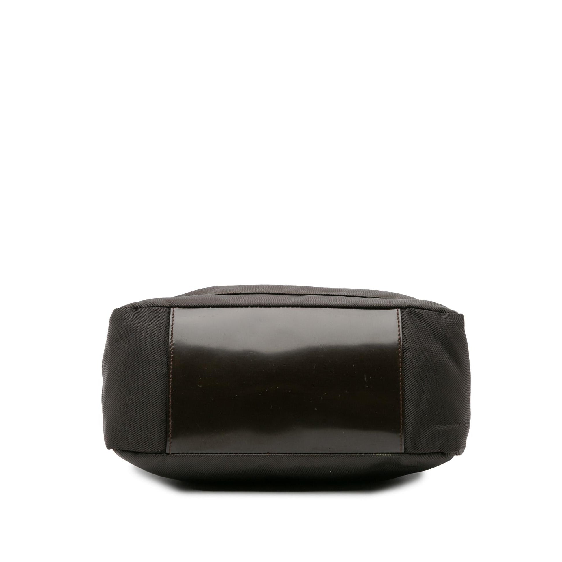 Gucci Bamboo Nylon Calf Brown Satchel Bag