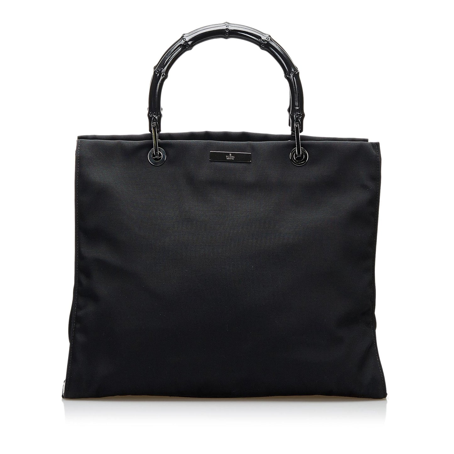 Gucci Bamboo SHG Nylon Black Tote Bag