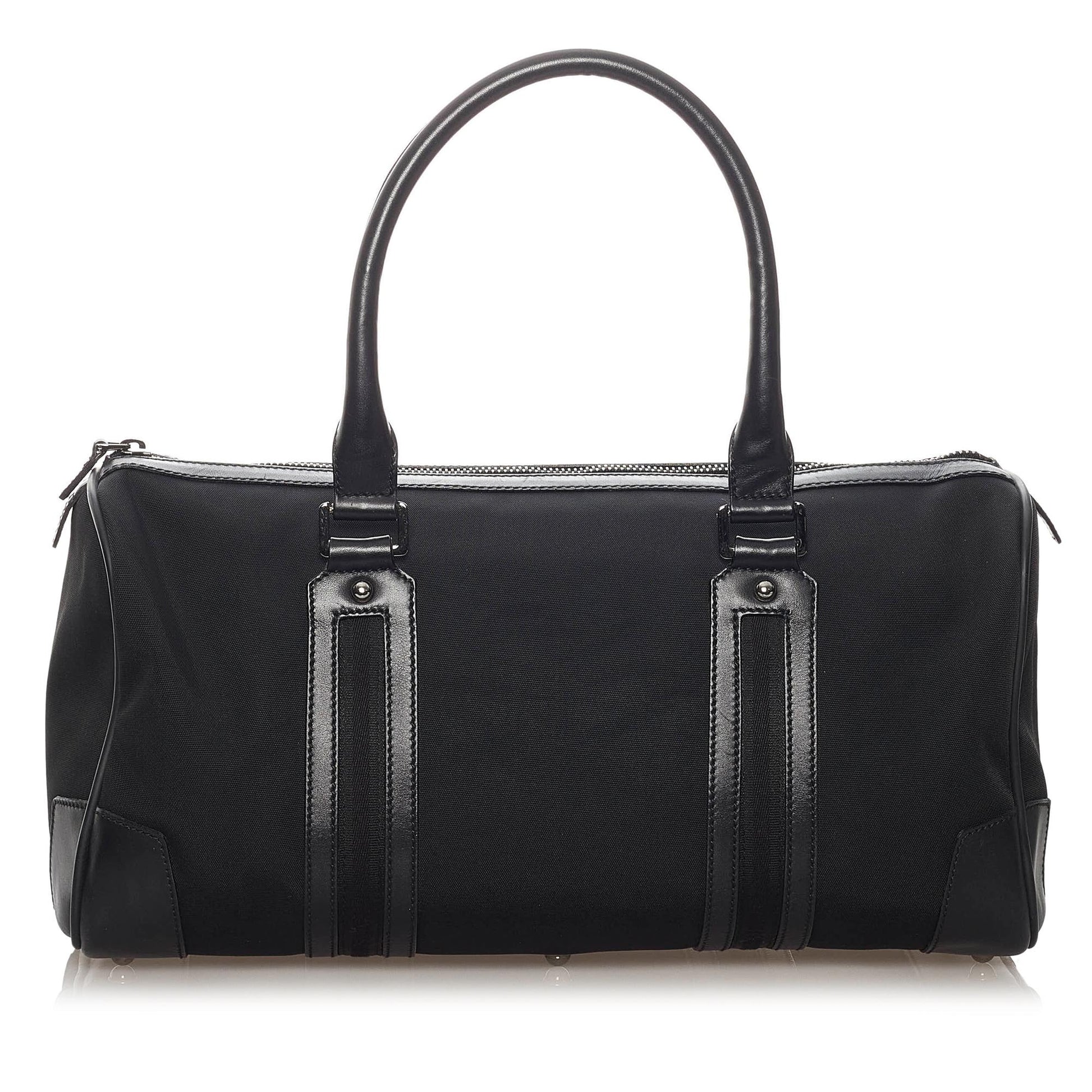 Gucci Boston SHG Nylon Black Satchel Bag