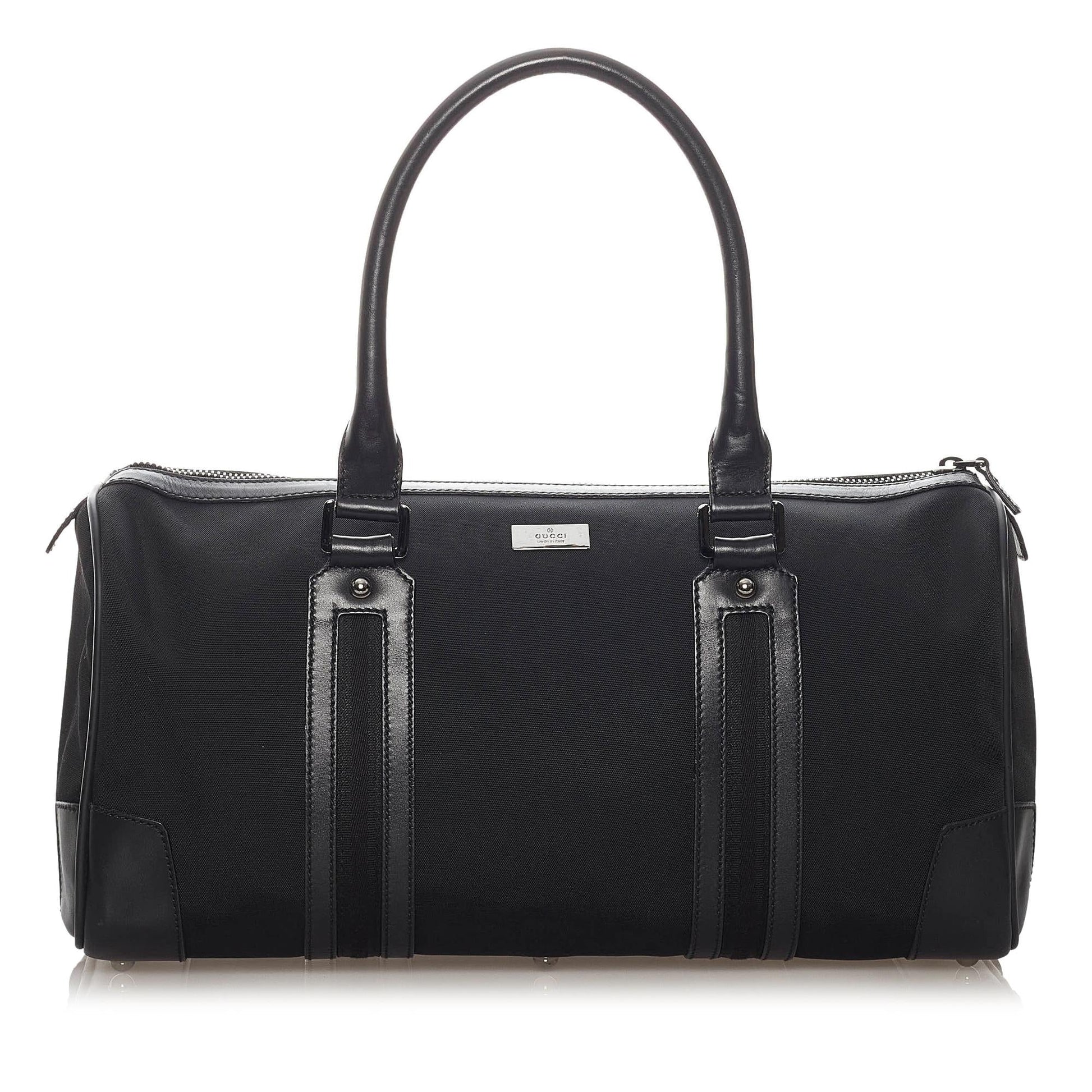 Gucci Boston SHG Nylon Black Satchel Bag