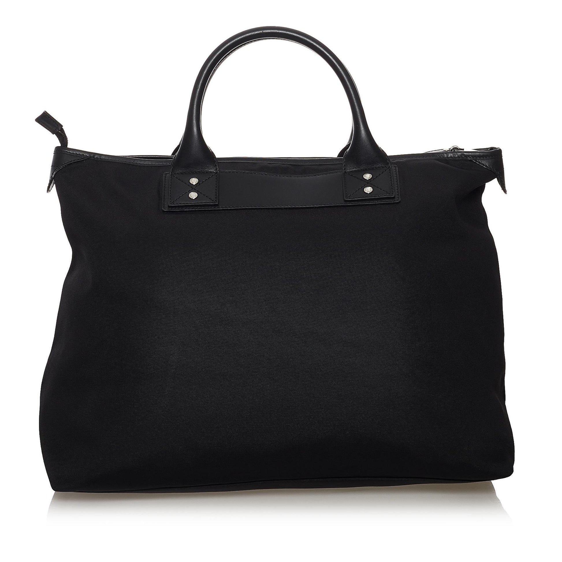 Gucci Business SHG Nylon Calf Black Tote Bag