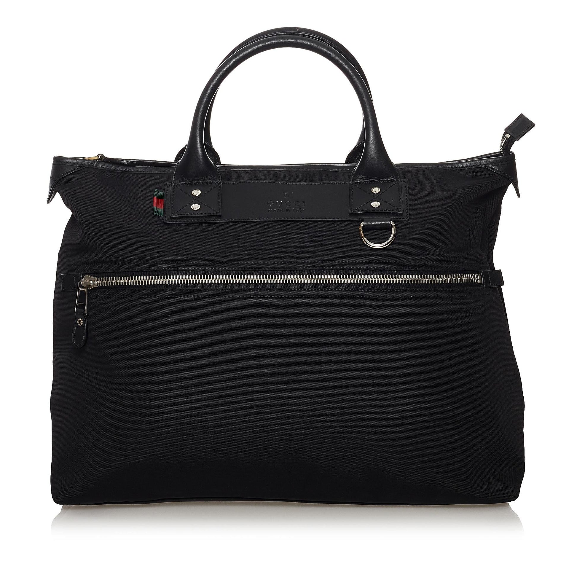Gucci Business SHG Nylon Calf Black Tote Bag