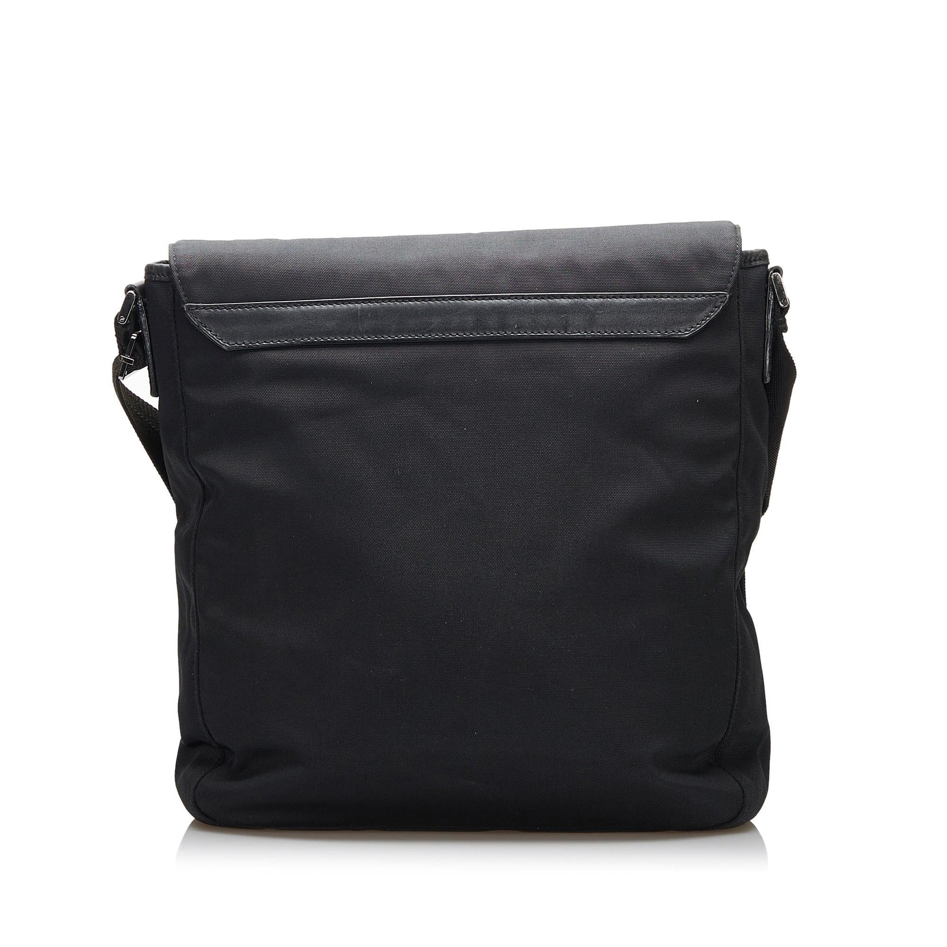 Gucci SHG-I5GlGn Nylon Black Crossbody Bag