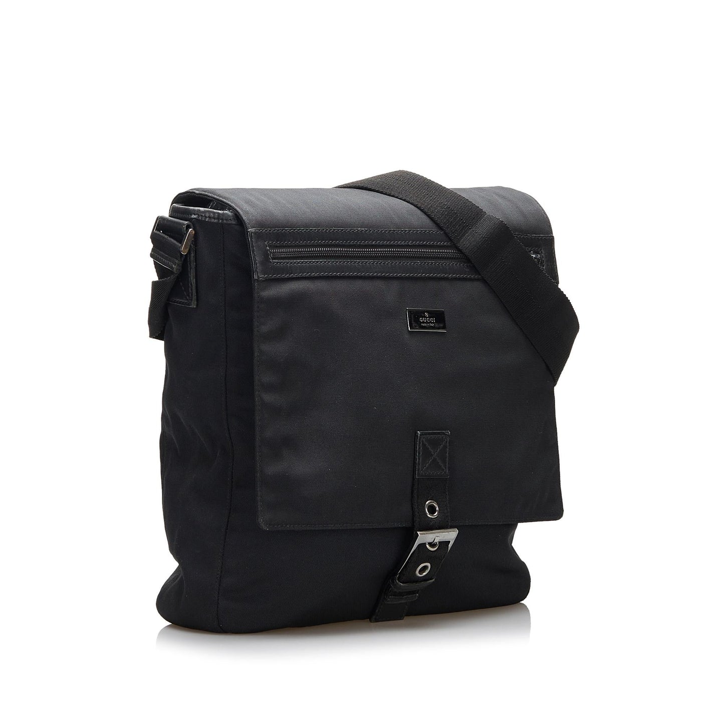 Gucci SHG-I5GlGn Nylon Black Crossbody Bag