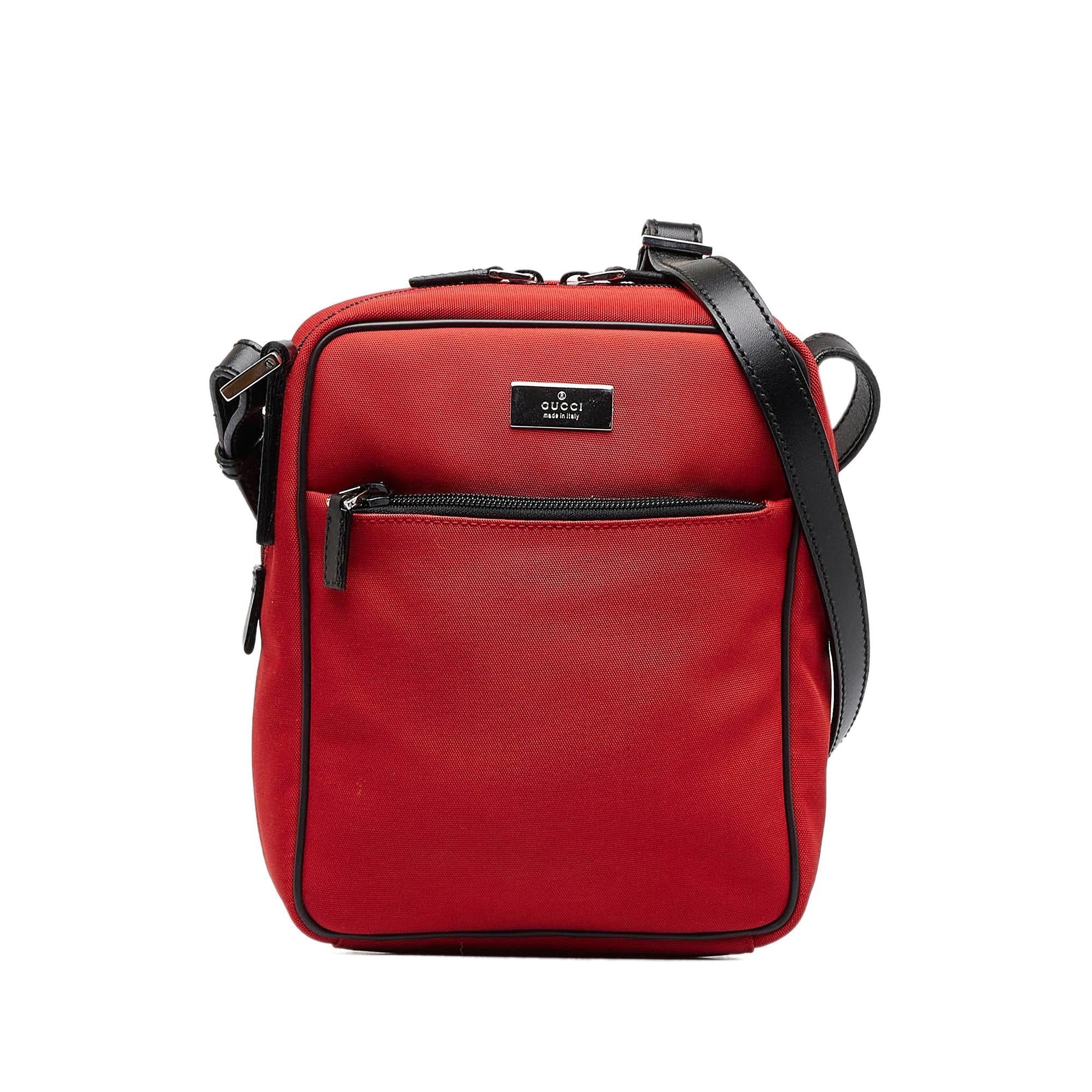 Gucci SHG-pTtUHb Nylon Red Crossbody Bag