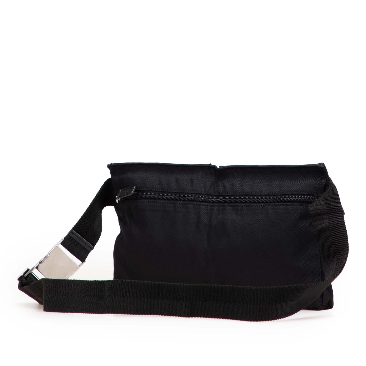 Gucci Double Pocket Belt Nylon Calf Black Accessory