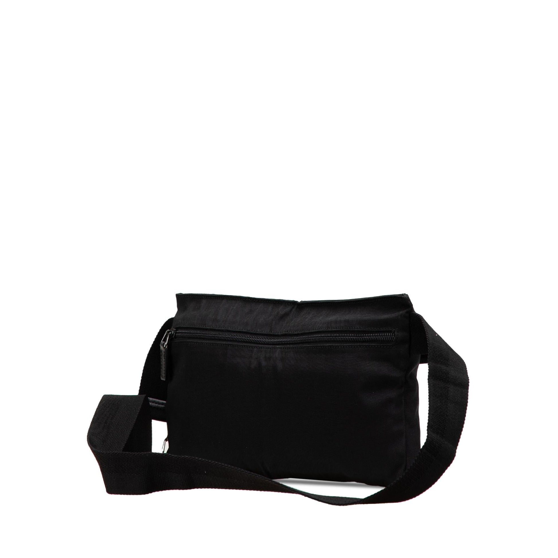 Gucci Double Pocket Belt Nylon Calf Black Accessory Bag 1