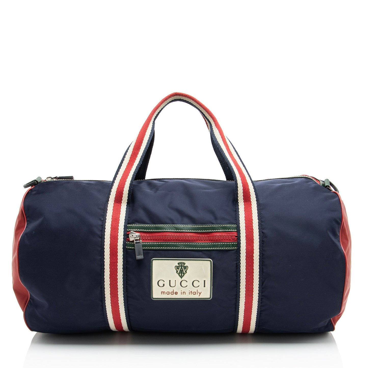 Gucci Duffle Nylon Blue Travel Bag