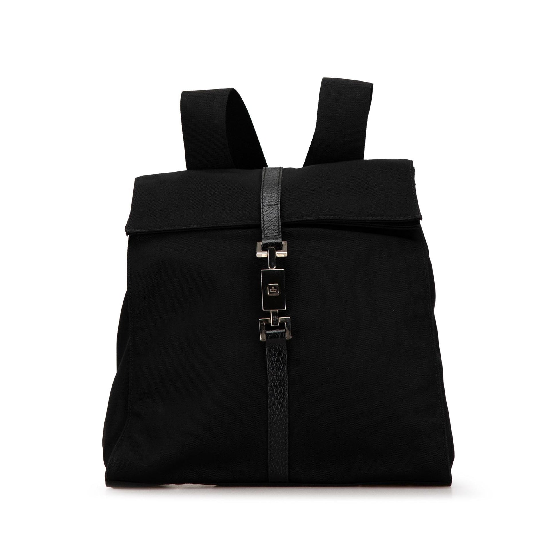 Gucci Jackie Backpack SHG-TfE3Ni Nylon Calf Black
